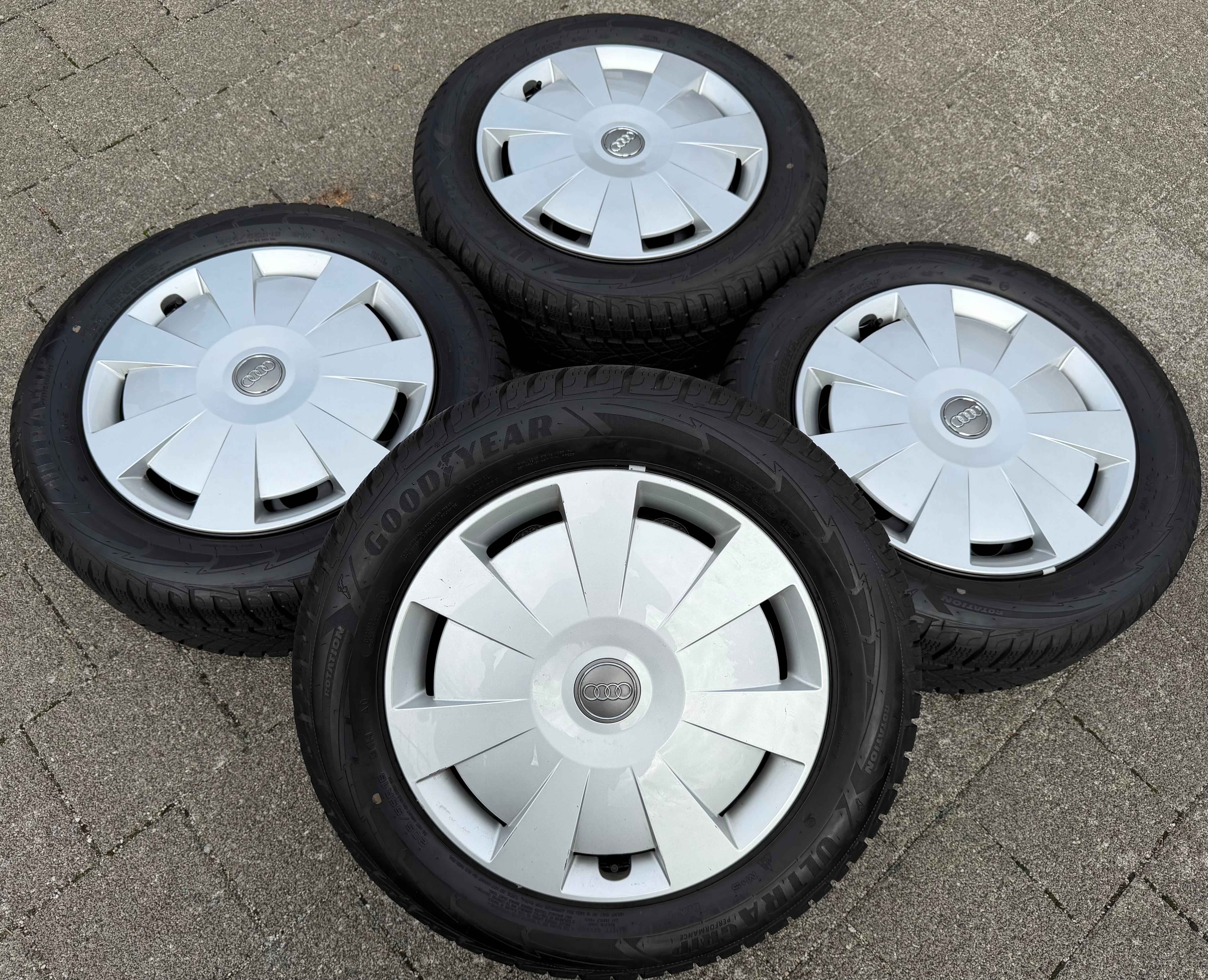 4 Winterräder Audi A3 8V Sportback Cabrio  205/55R16 91H Goodyear 8V0601027A 2021