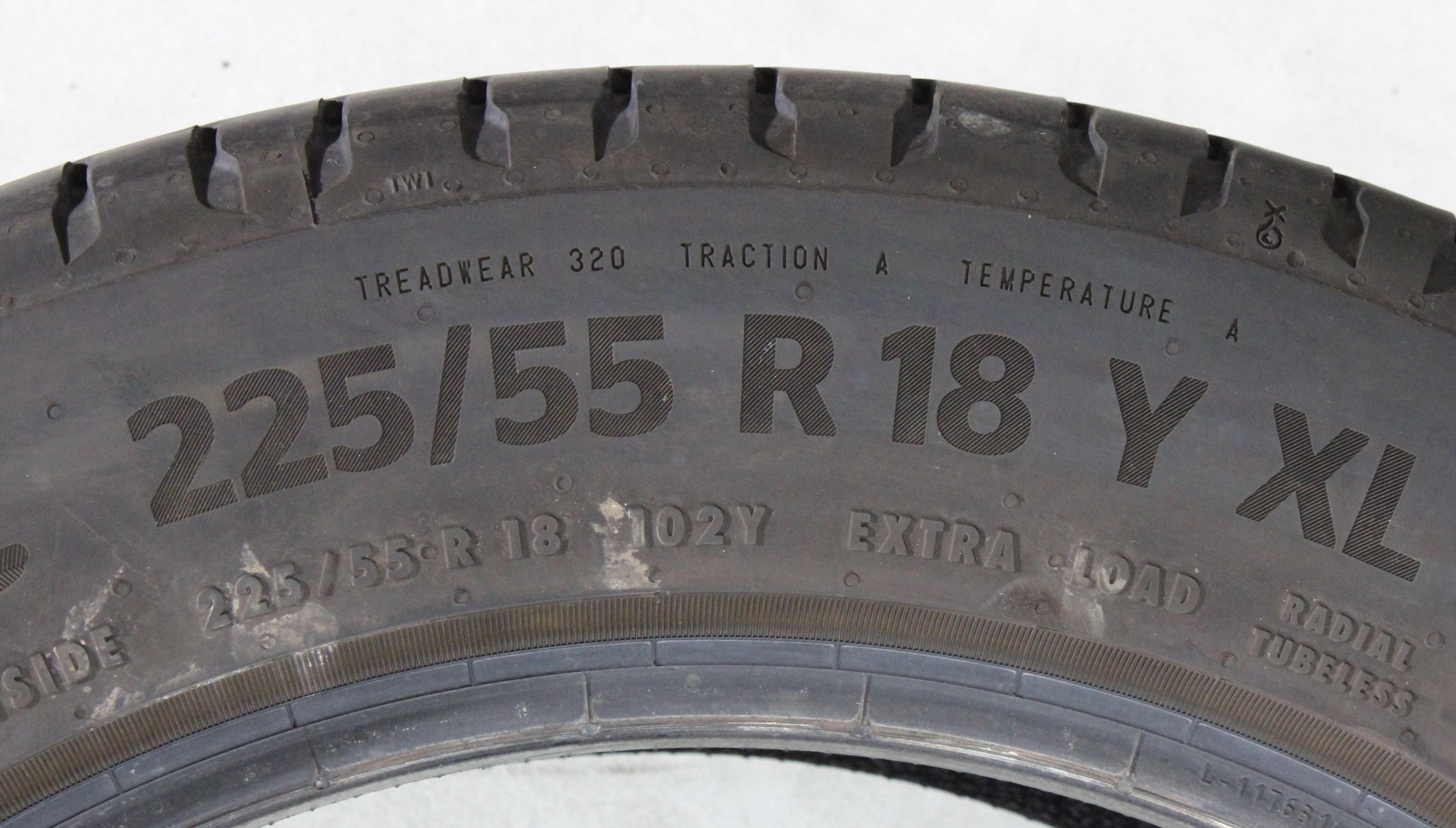 4 x 225/55R18 102Y Neumáticos de verano Continental Eco Contact 6Q MO* 4,5-5mm 2024 XL