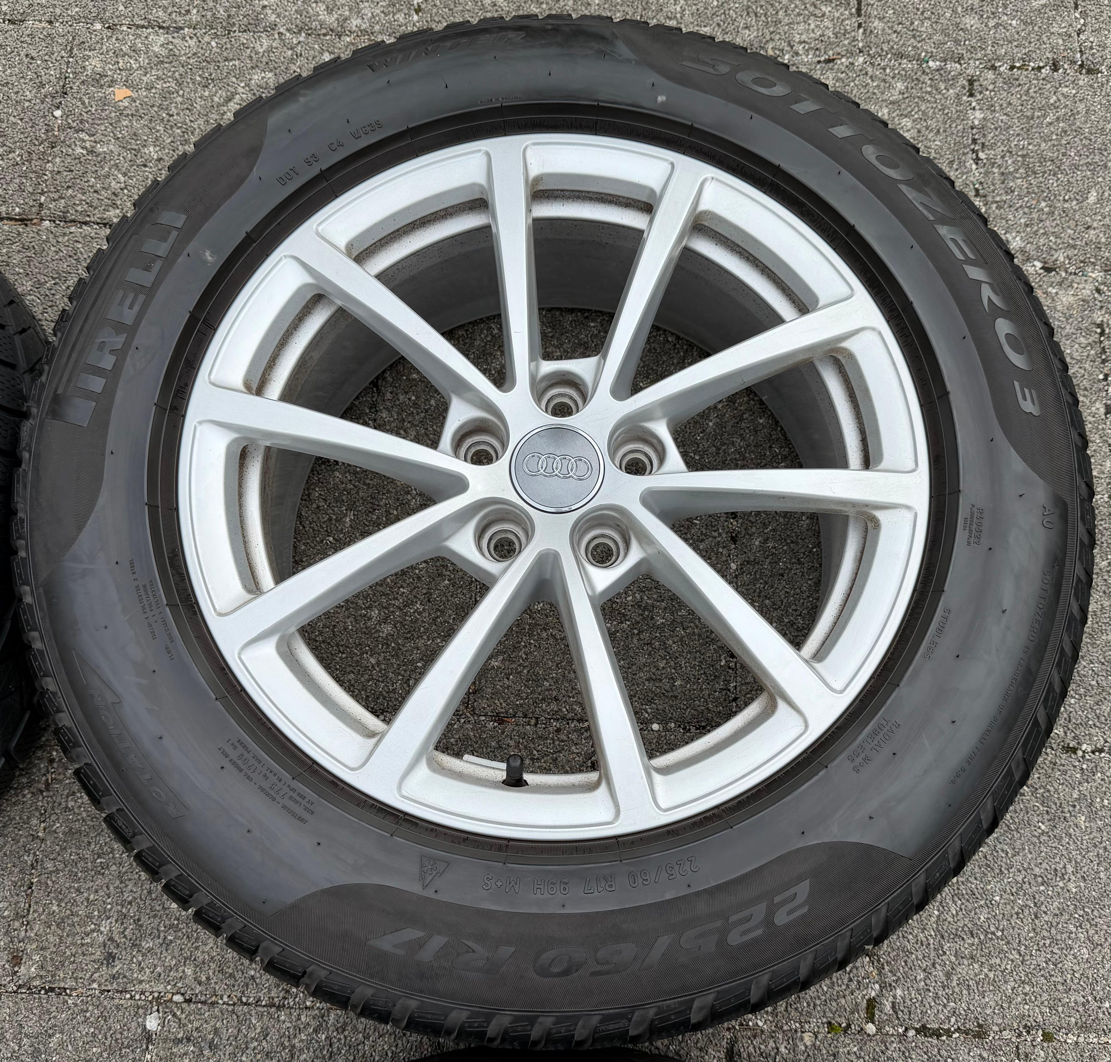 4 Original 17" Alu Winterräder Audi A6 4K C8 F2 225/60R17 99H 4K0601025 Pirelli