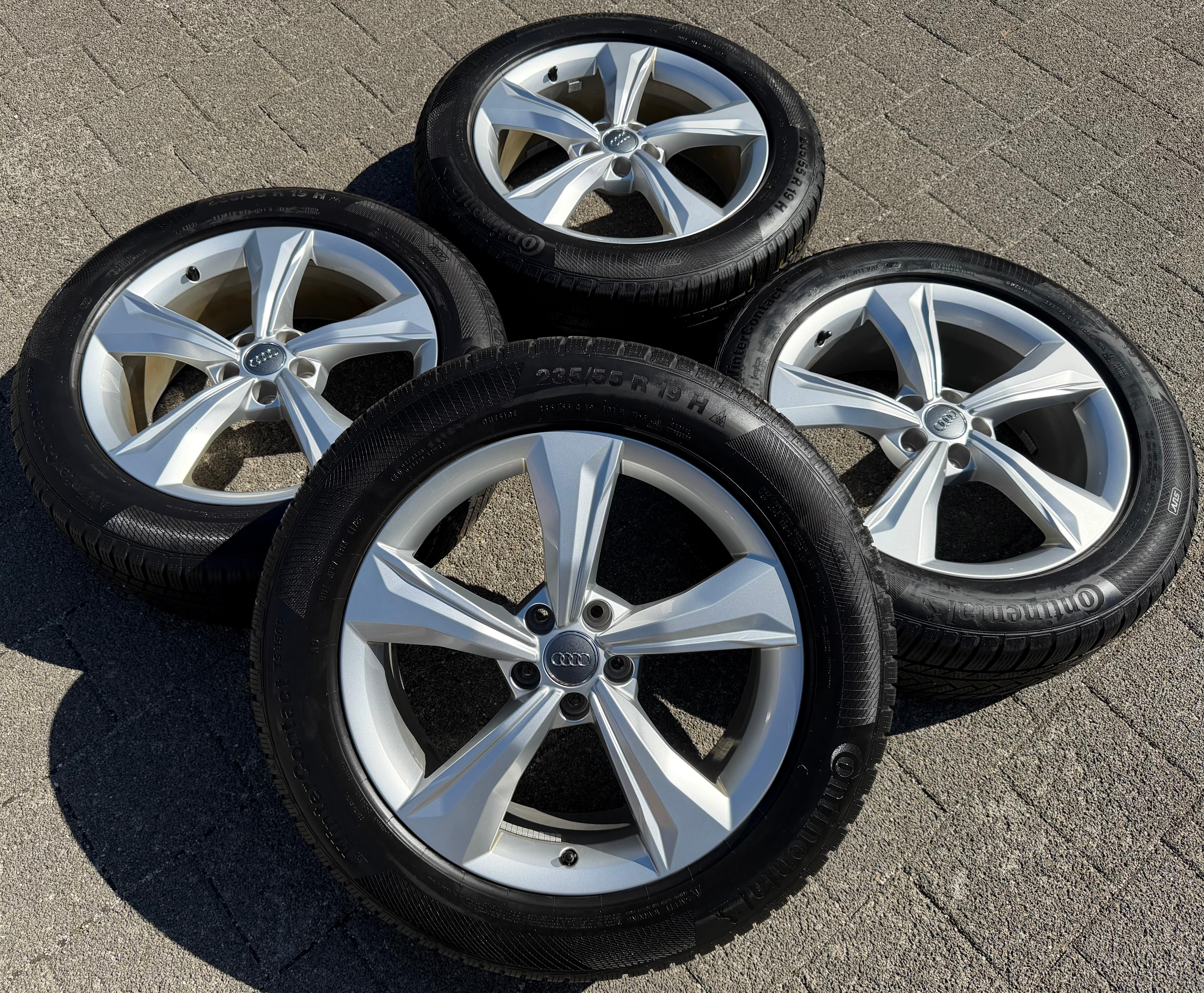 4 Original 19" Alu Winterräder Audi Q5 SQ5 FY 80A601025K 235/55R19 101H Continental