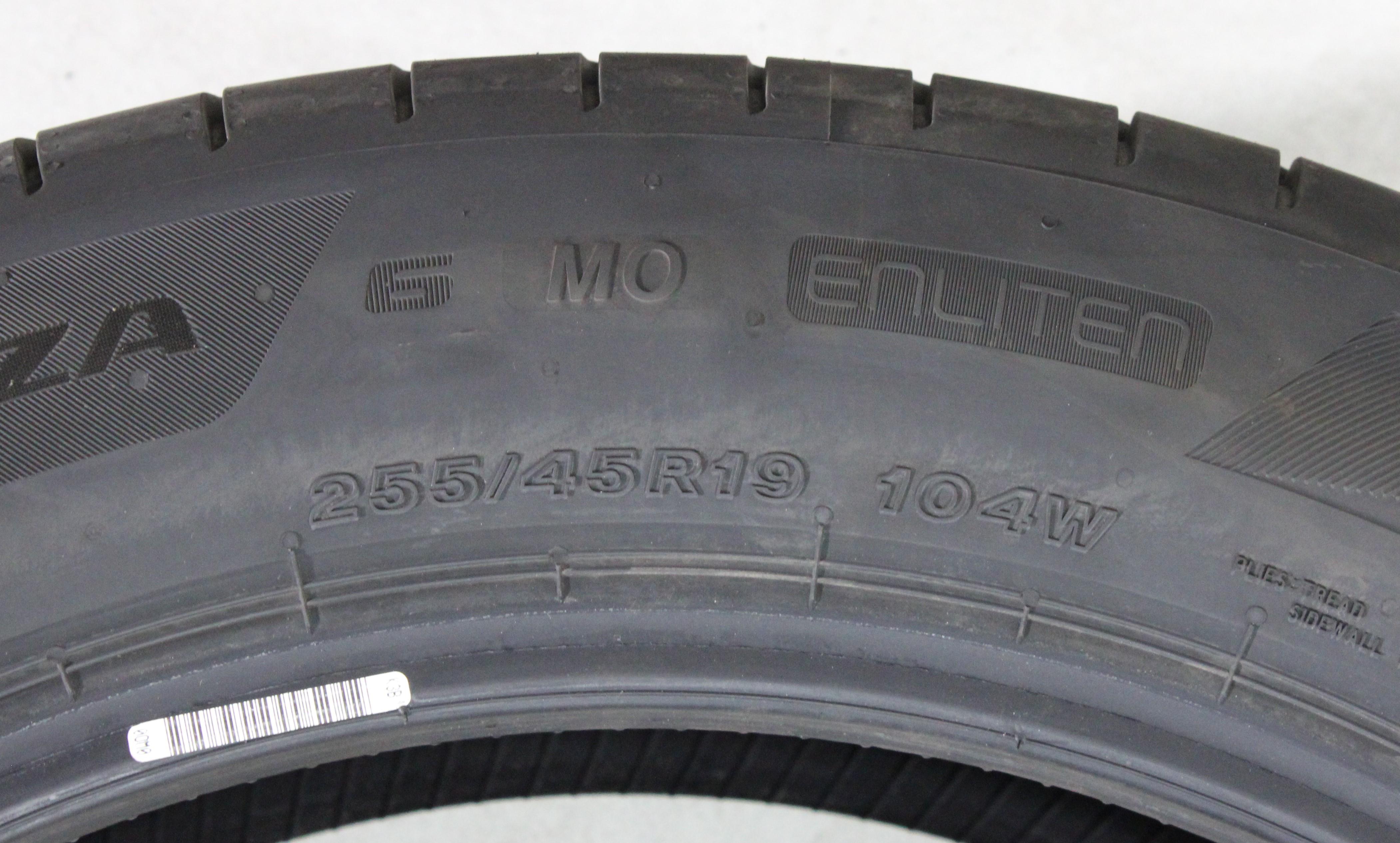 2 pneus d'été Bridgestone Turanza 6 MO Enliten 255/45R19 104W, profil complet, 2026