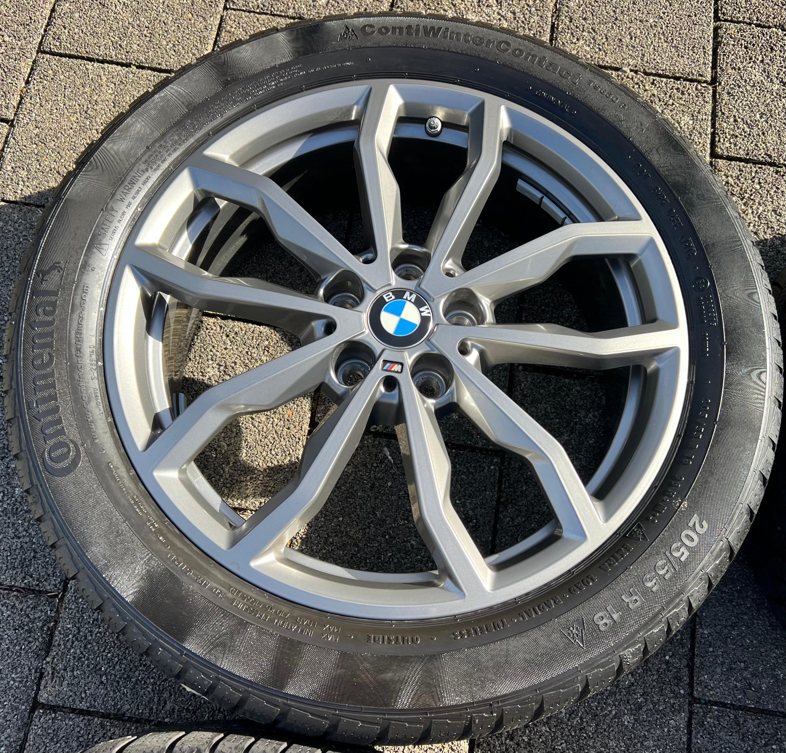 4 ORIGINELE 18" ALUMINIUM WINTERWIELEN BMW X1 F48 X2 F39 STYLING M711 205/55R18 96H RDKS