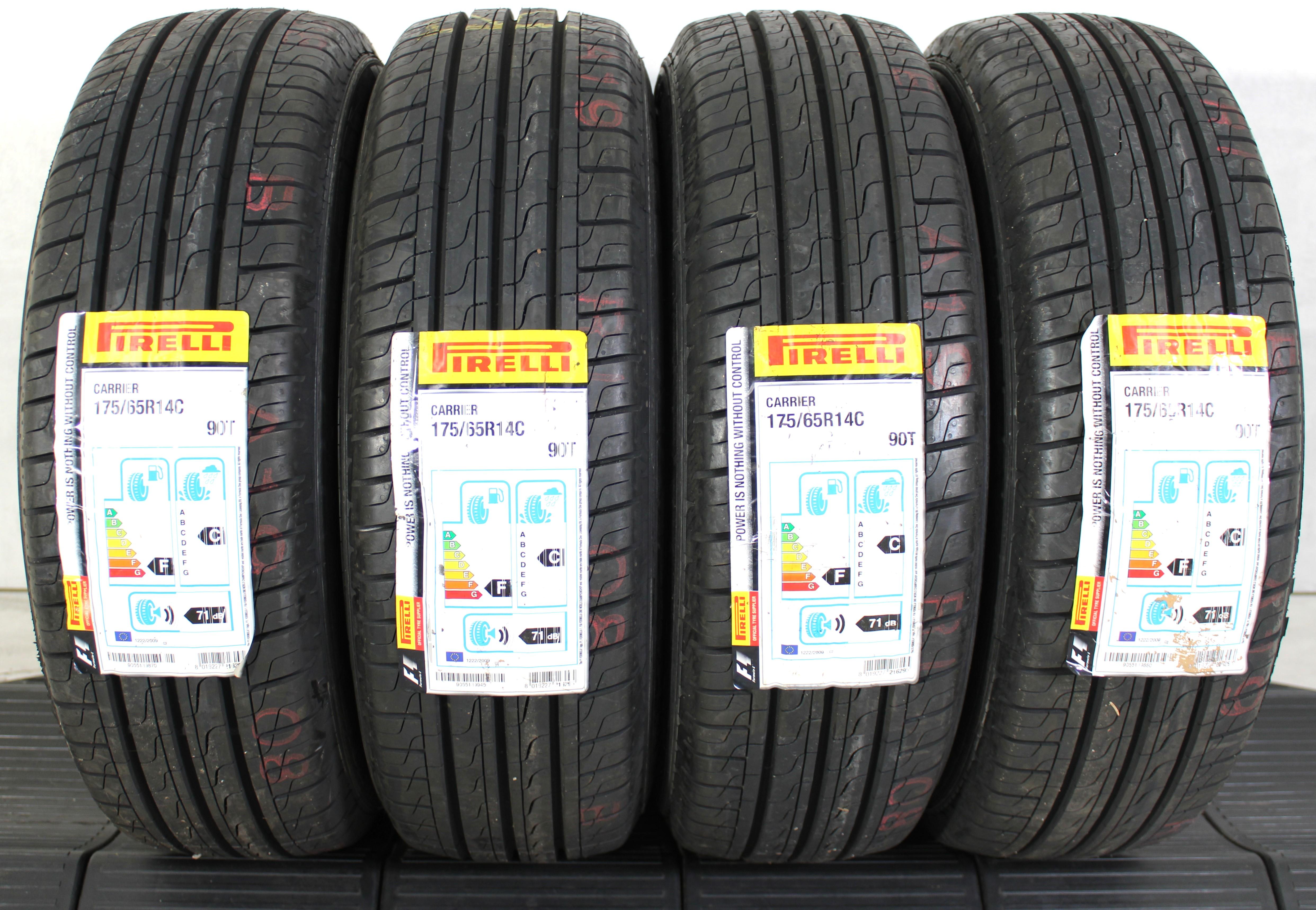 4 x 175/65R14C 90/88T Pneus été Pirelli Carrier NOUVEAU 2018 Franchise