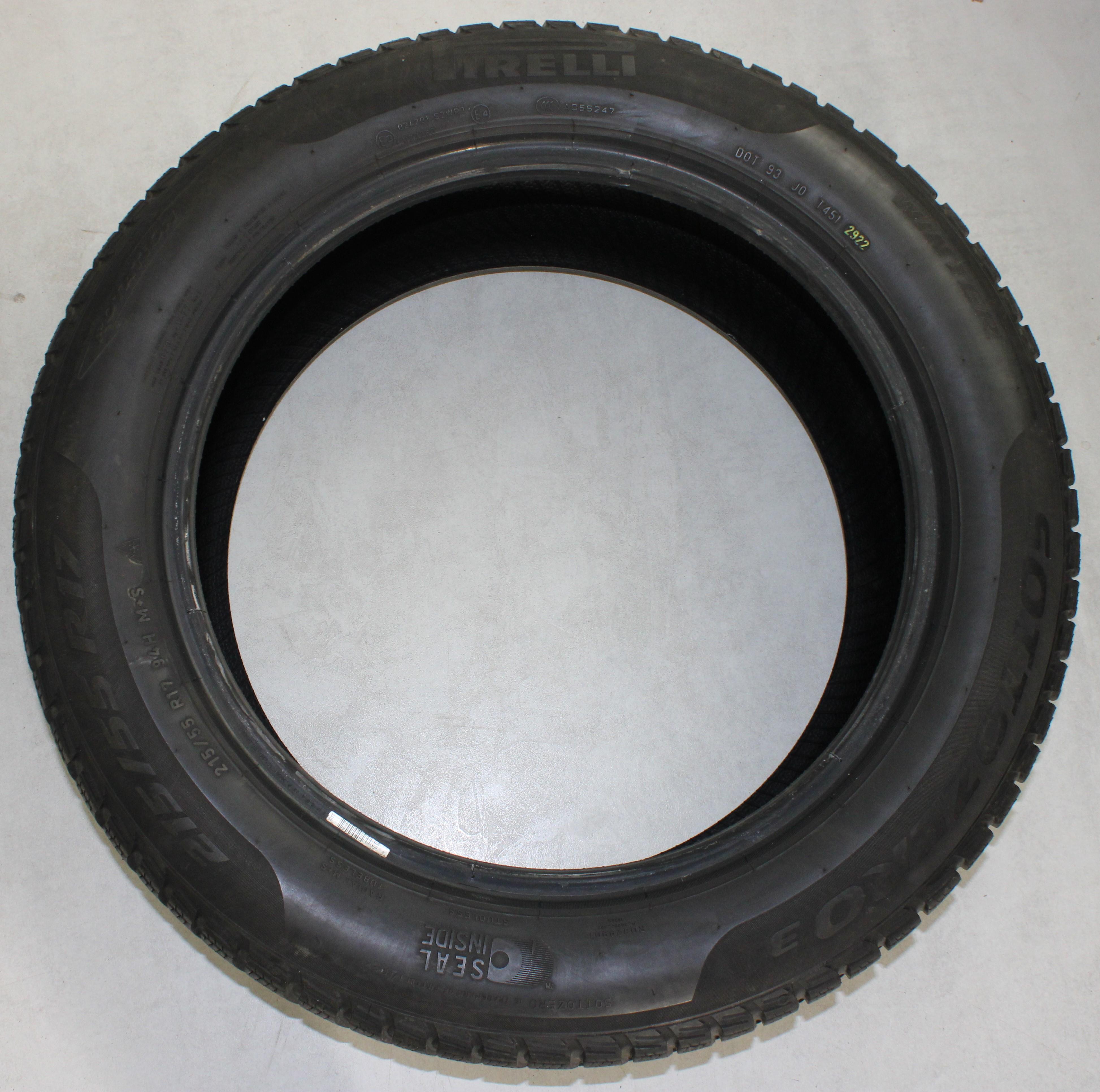 1 x 215/55R17 94H Winterreifen Pirelli Sottozero 3 5mm 2022 Seal