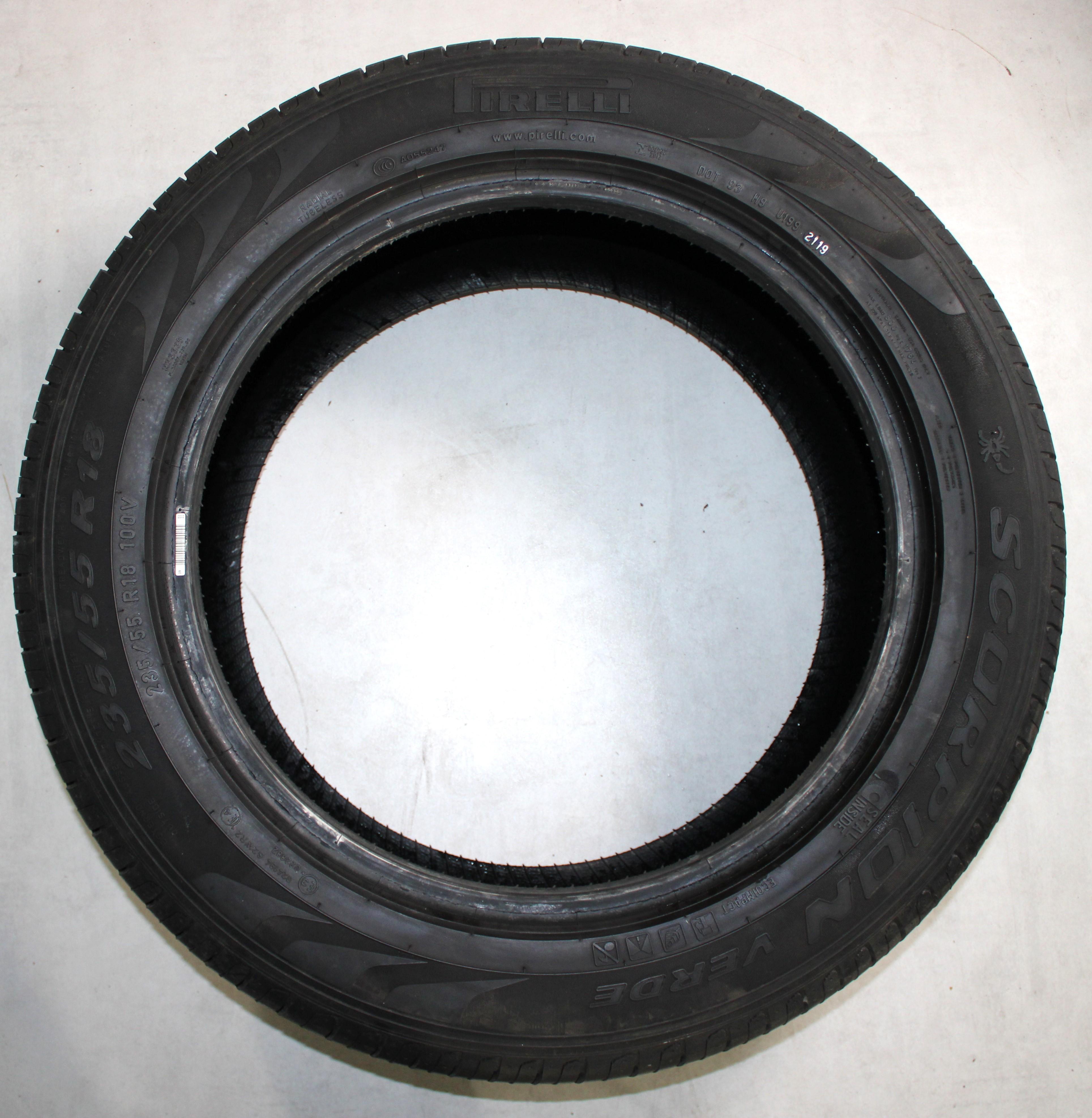 4 x 235/55R18 100V zomerbanden Pirelli Scorpion Verde 3x6-6,5mm/1x8mm 3x2019/1x2022 Afdichting