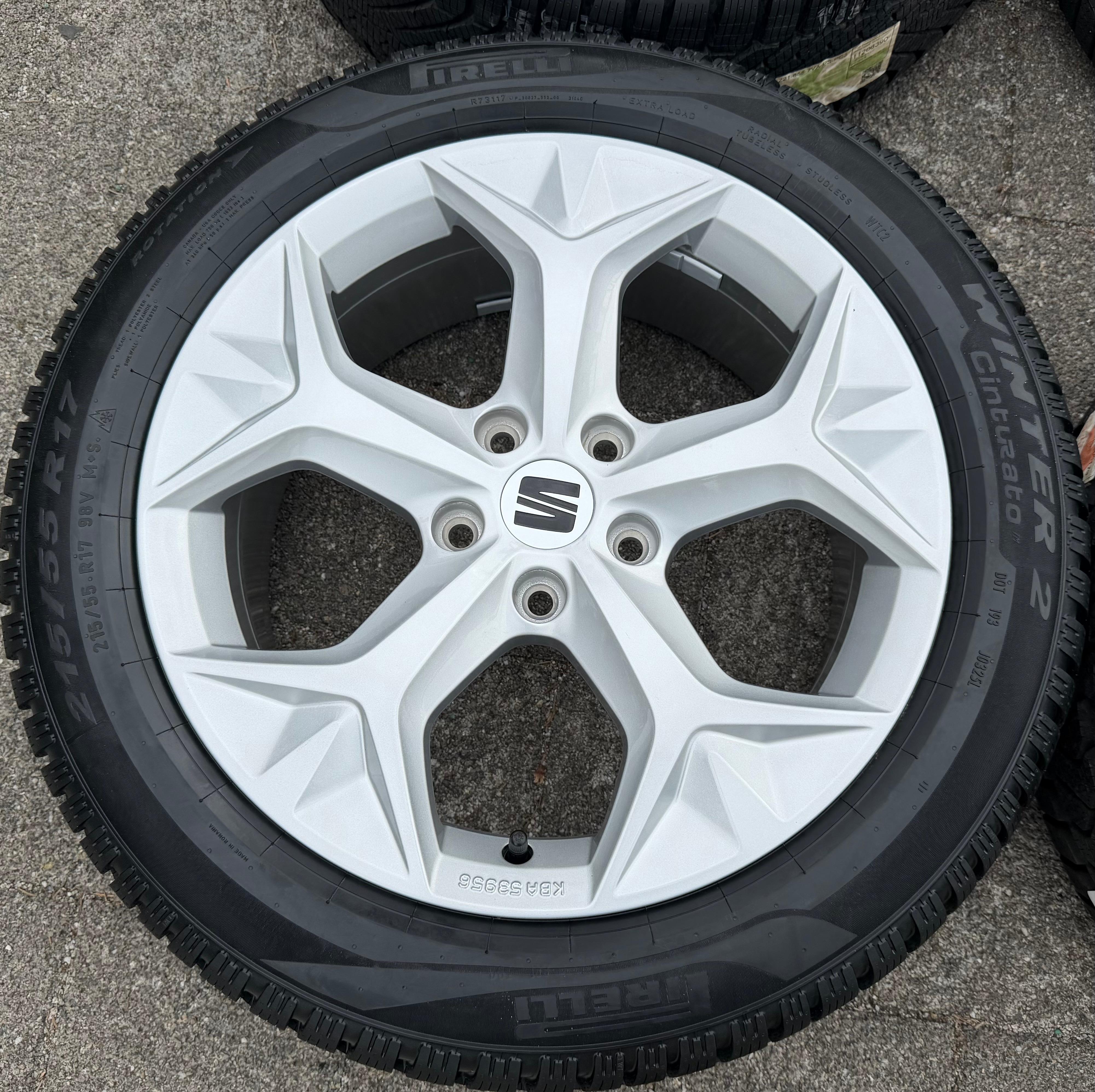 4 llantas de aluminio originales de invierno de 17" para SEAT Ateca Cupra 575071497H 215/55R17 98V, nuevas