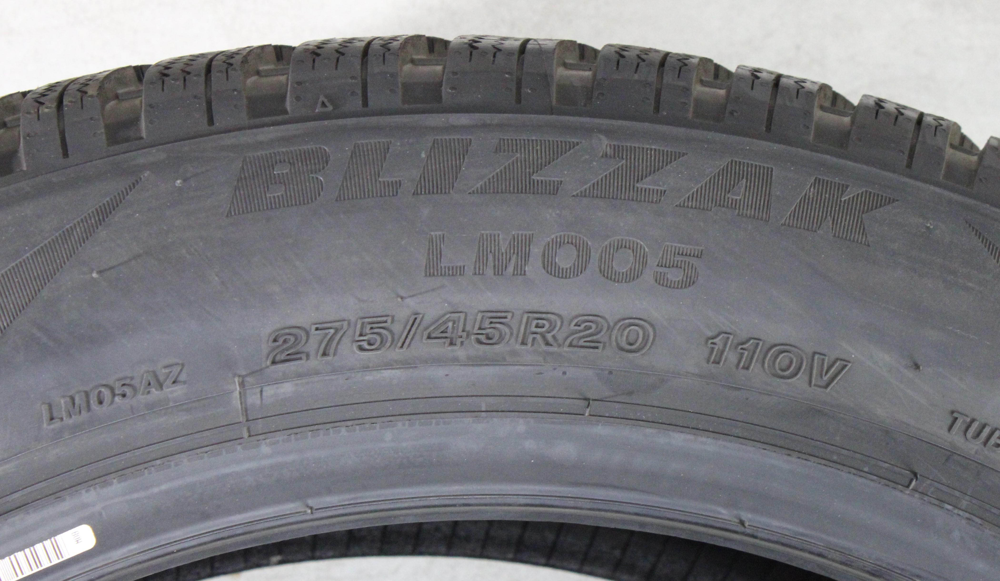 1 x 275/45R20 110V pneumatico invernale Bridgestone Blizzak LM005 battistrada completo 2020