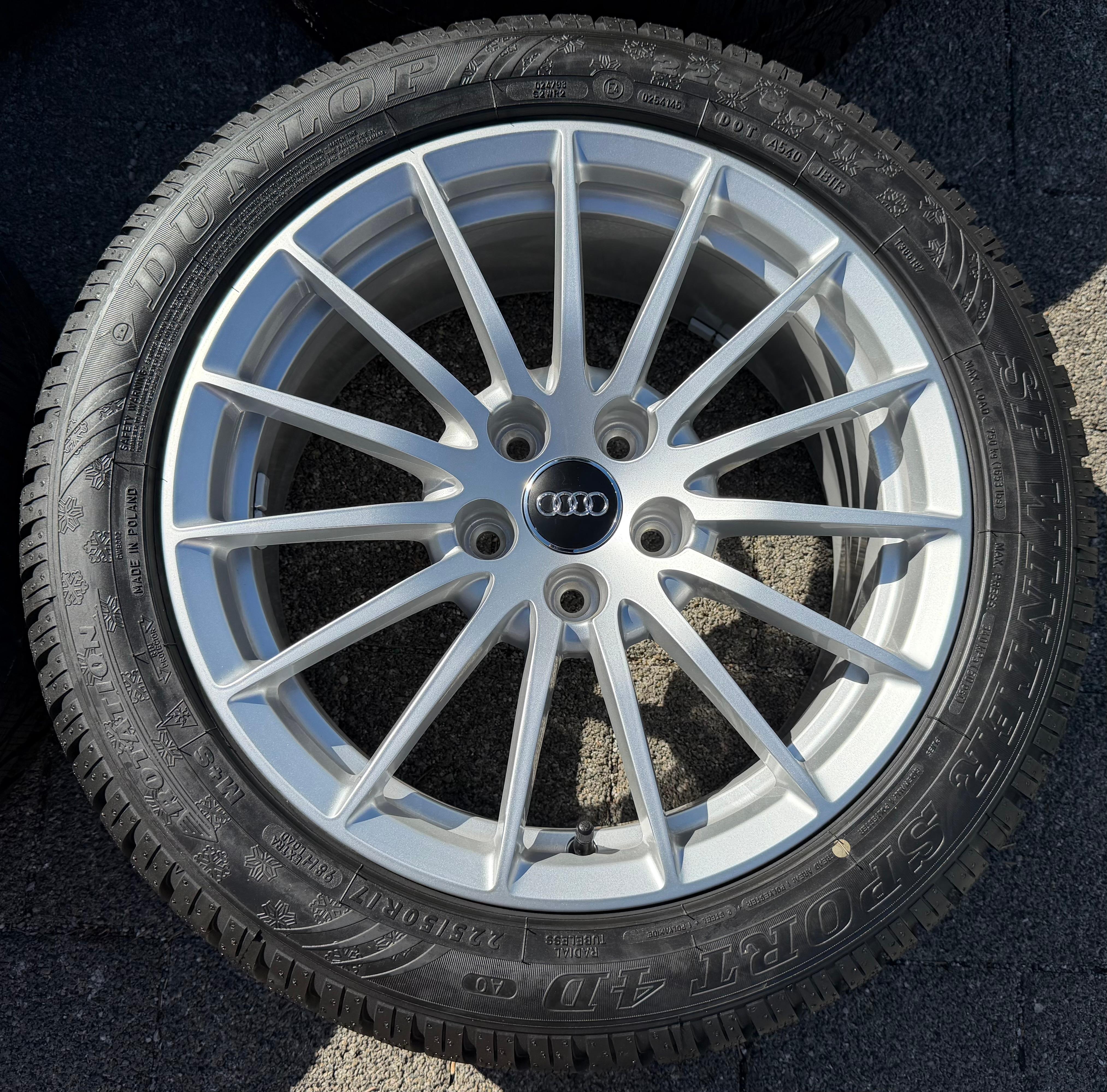 4 ORIGINAL 17" ALU WINTERRÄDER AUDI A5 F5 8W 225/50R17 98H 8W0601025AE DUNLOP