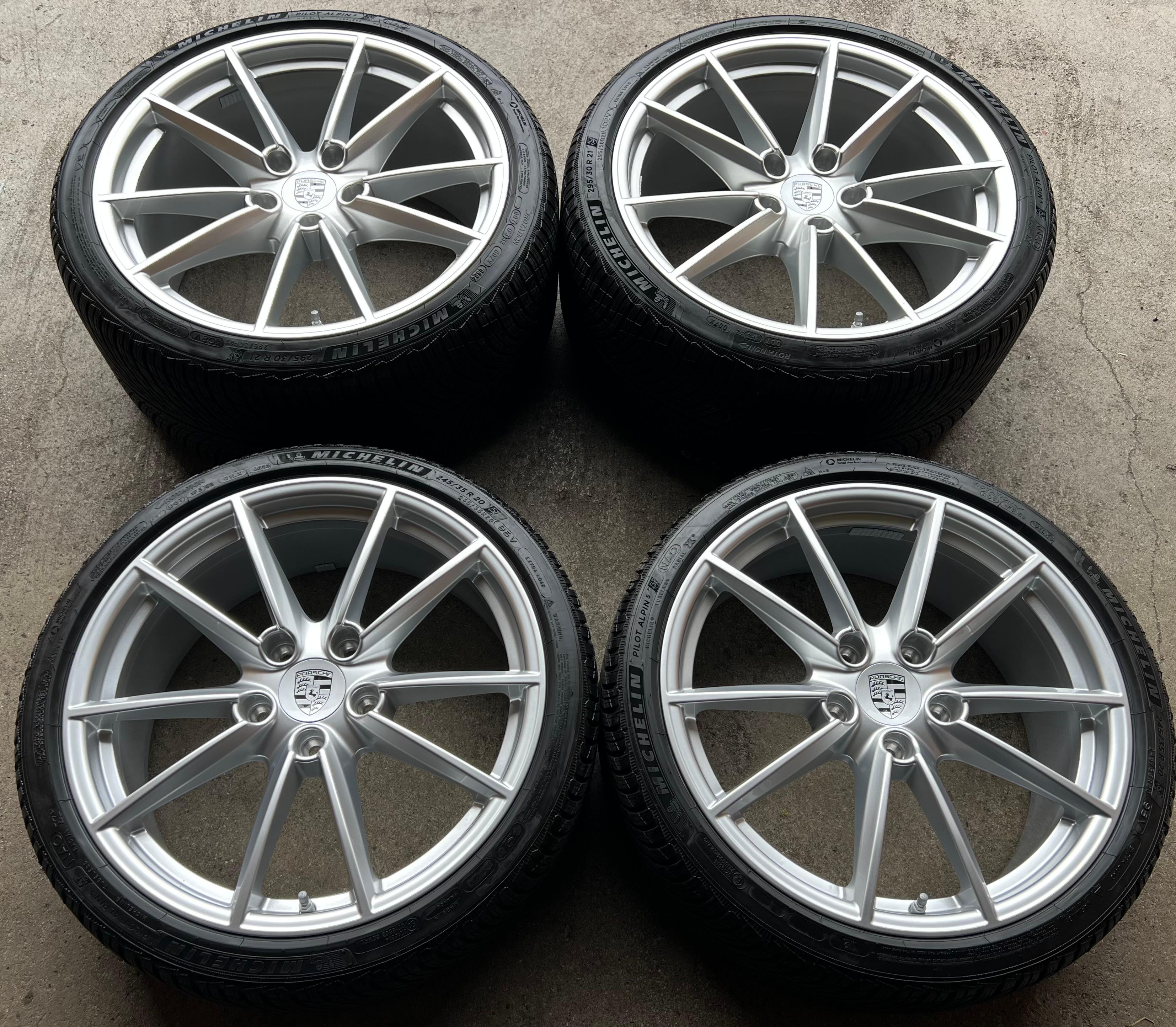 4 LLANTAS DE ALEACIÓN ORIGINALES DE INVIERNO DE 20" 21" PARA PORSCHE 911 992 992601025C 992601025D RDKS