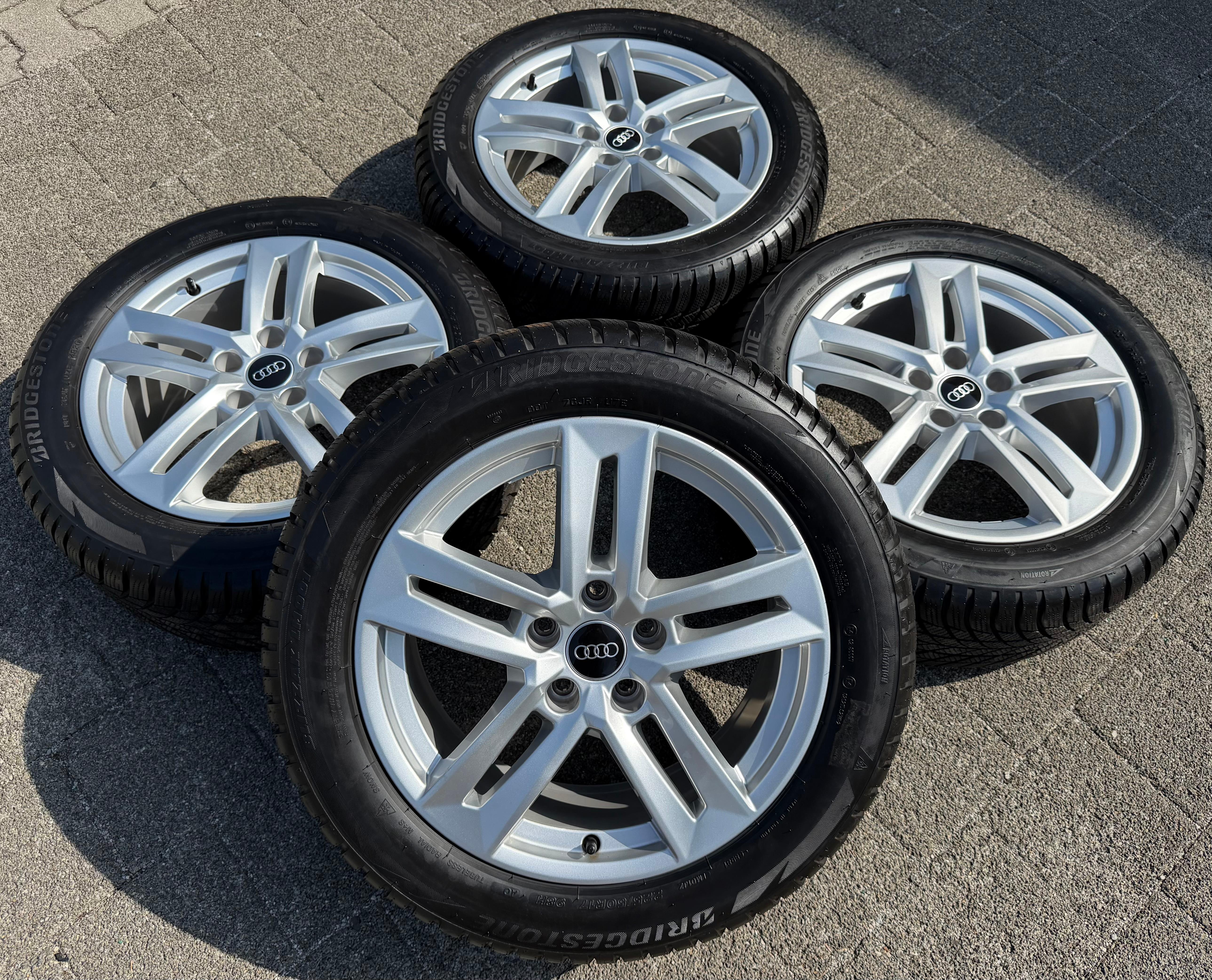 4 Original 17" Alu Winterräder Audi A4 B9 8W 8W0601025P 225/50R17 98H Bridgestone