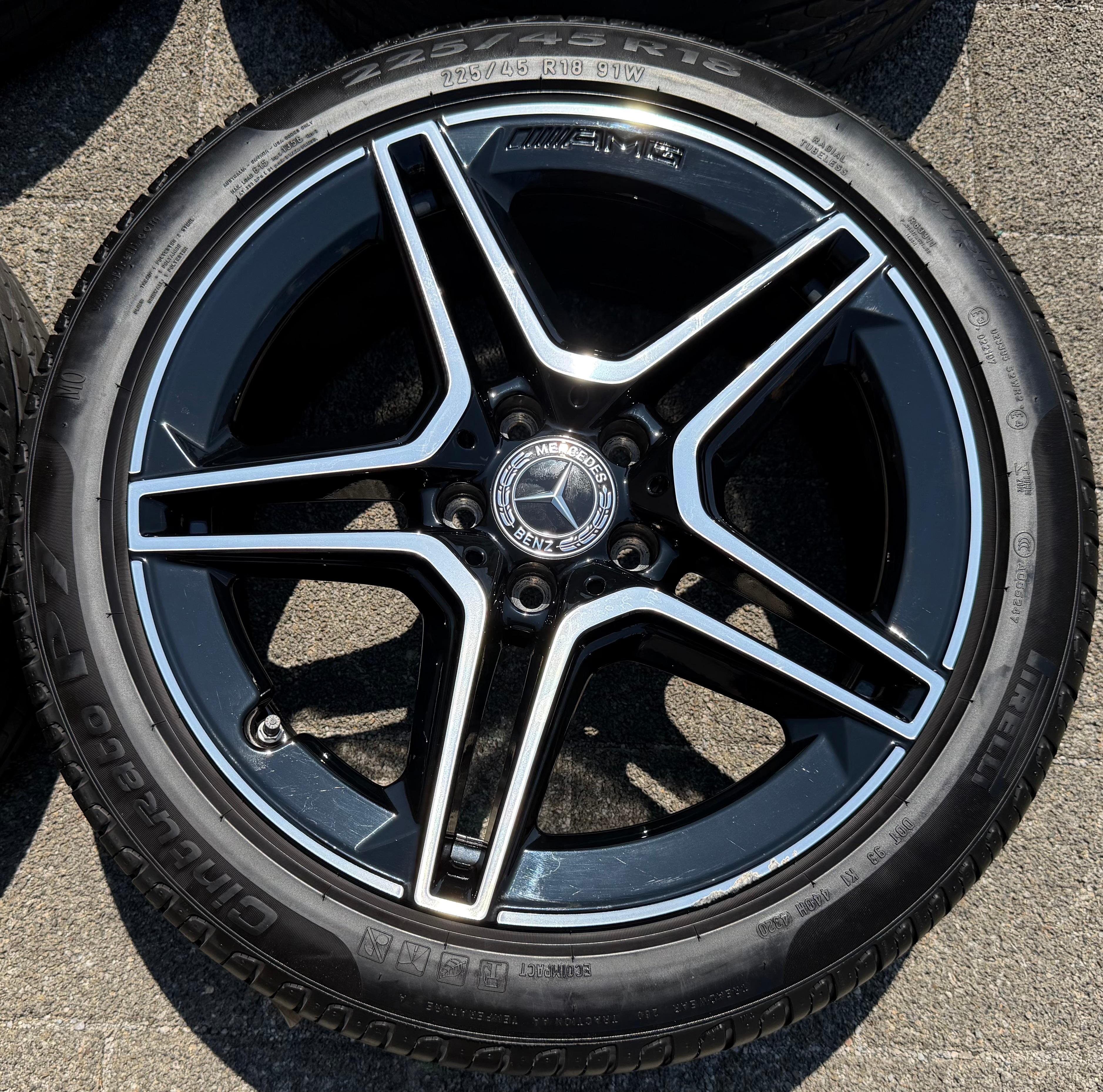 4 ORIGINAL 18" ALU SOMMERRÄDER AMG MERCEDES A-KLASSE W177 B-KLASSE W247 CLA W118 FREIHAUS