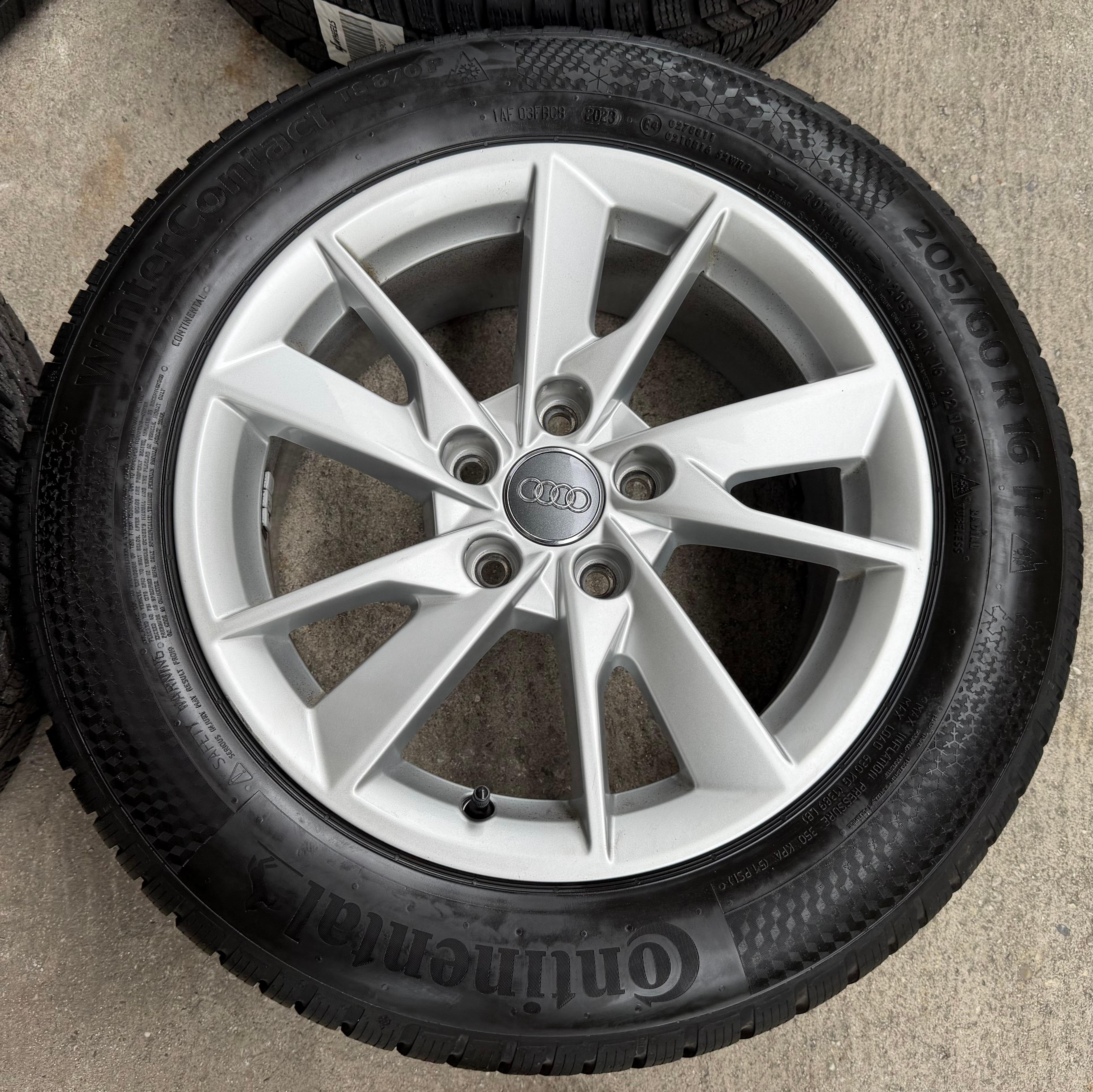 4 Original Alu Winterräder Audi A4 8W B9 8W0601025A 205/60R16 92H Continental