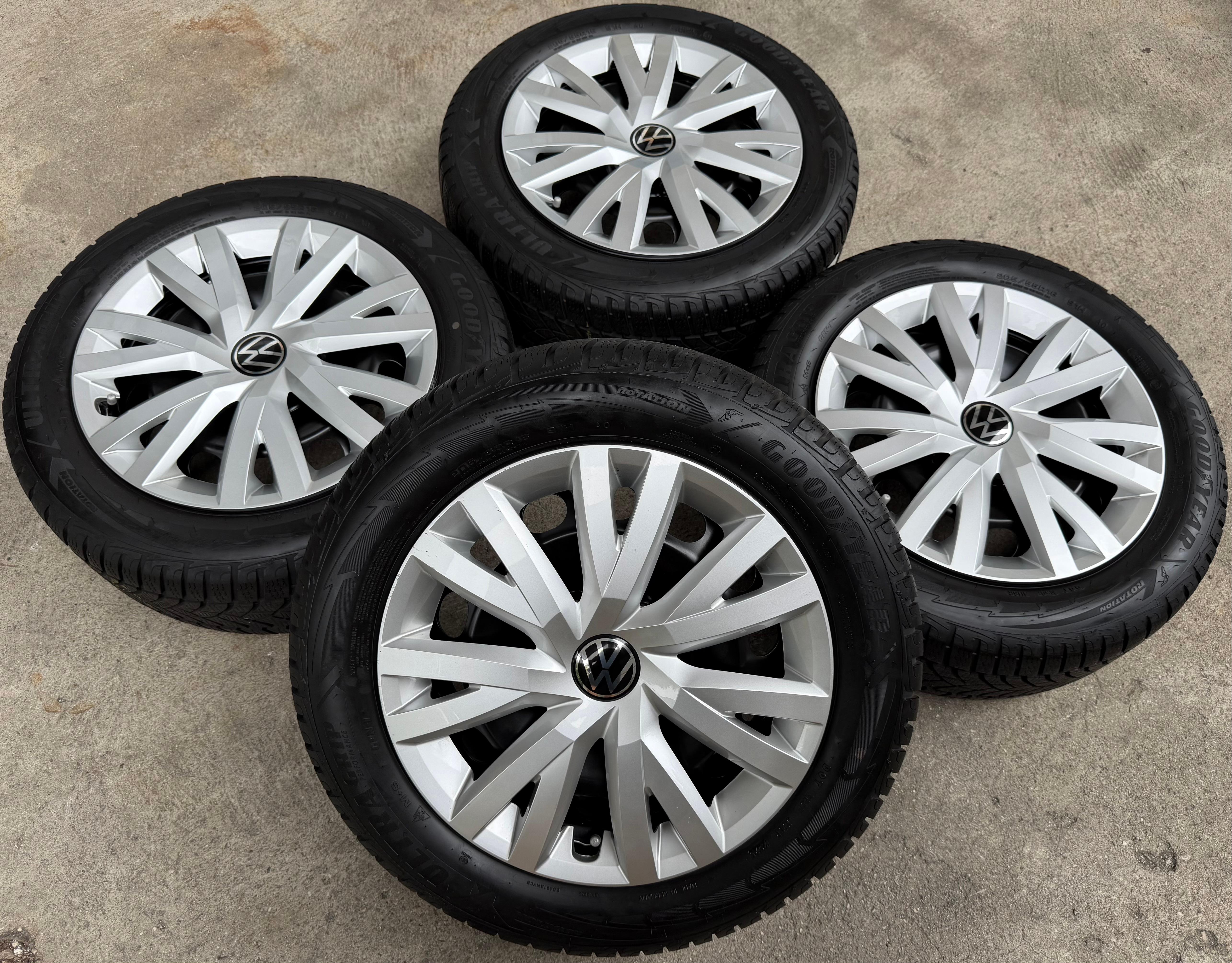 4 WINTERRÄDER VW GOLF 7 AUDI A3 8V SEAT LEON 5F SKODA OCTAVIA 5E 205/55R16 91H 5Q0601027BQ