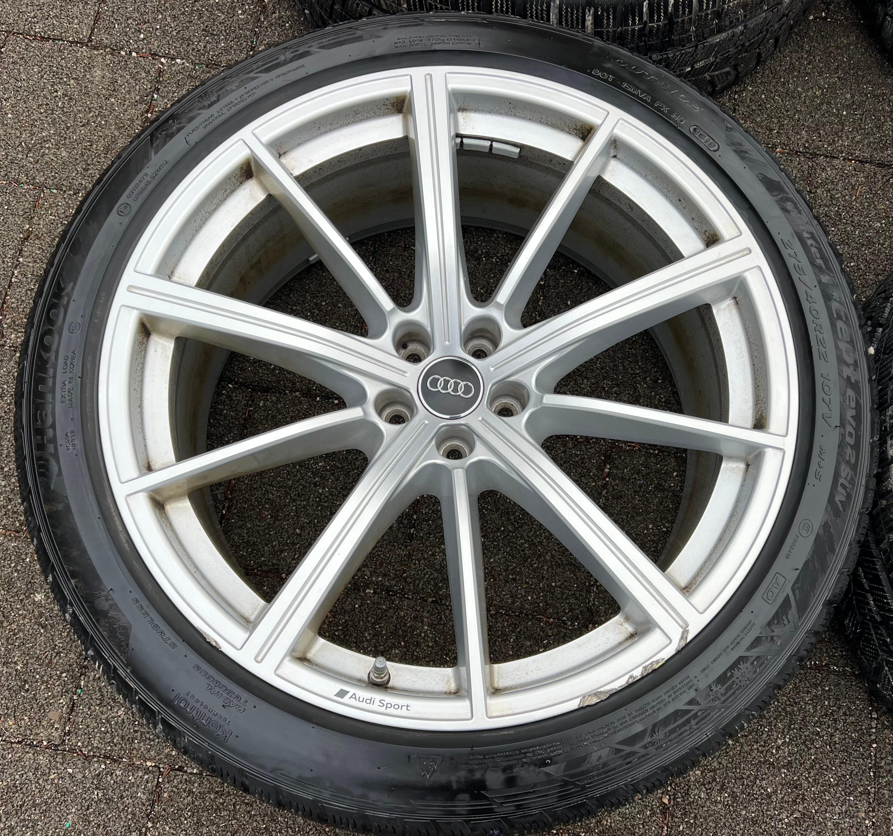 4 ORIGINAL 22" ALU WINTERRÄDER AUDI SQ8 Q8 4M 4M8601025AM 275/40R22 107V RDKS
