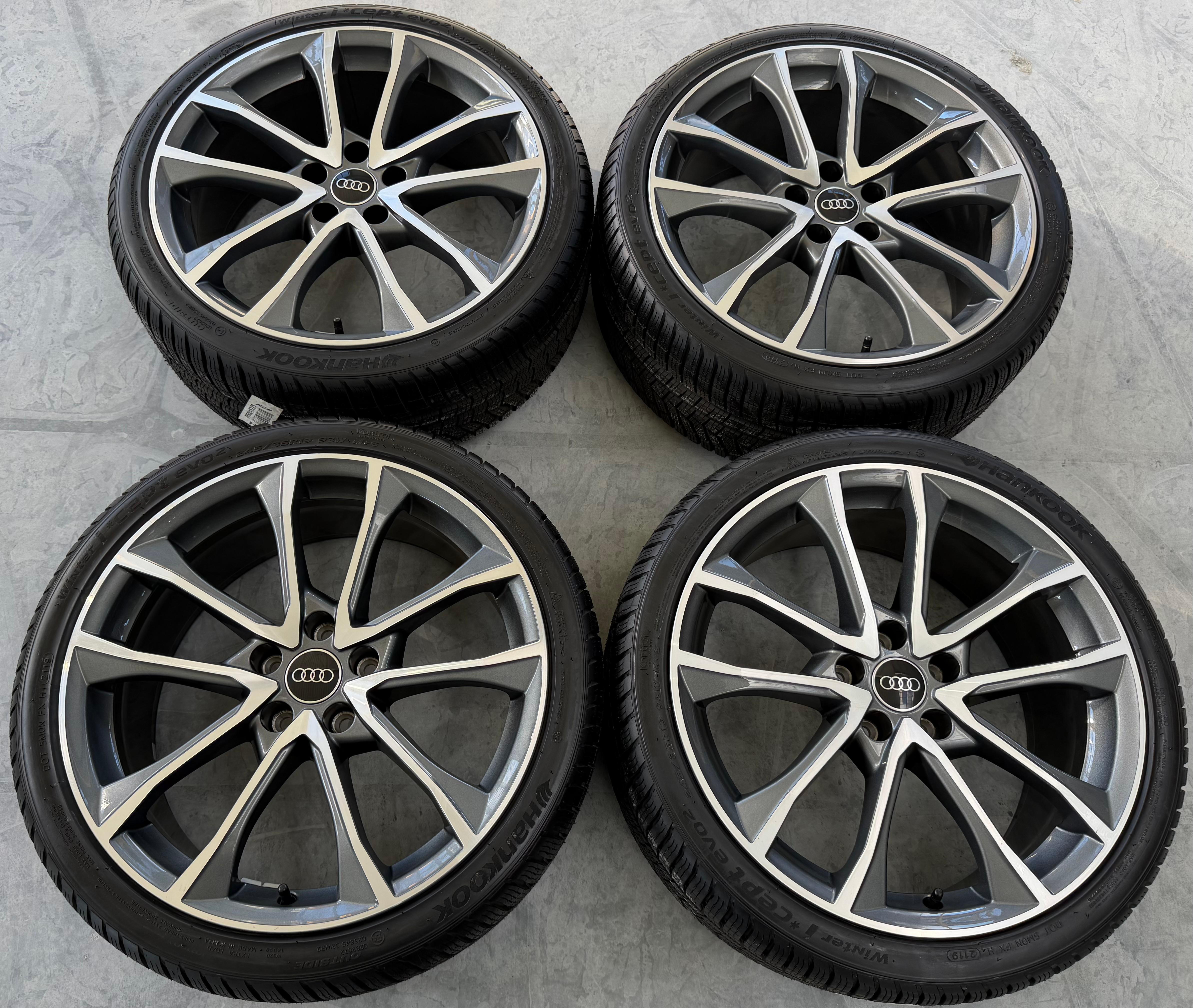 4 Original 19" Alu Winterräder Audi A4 S4 8W B9 8W0601025BF 245/35R19 93W Hankook