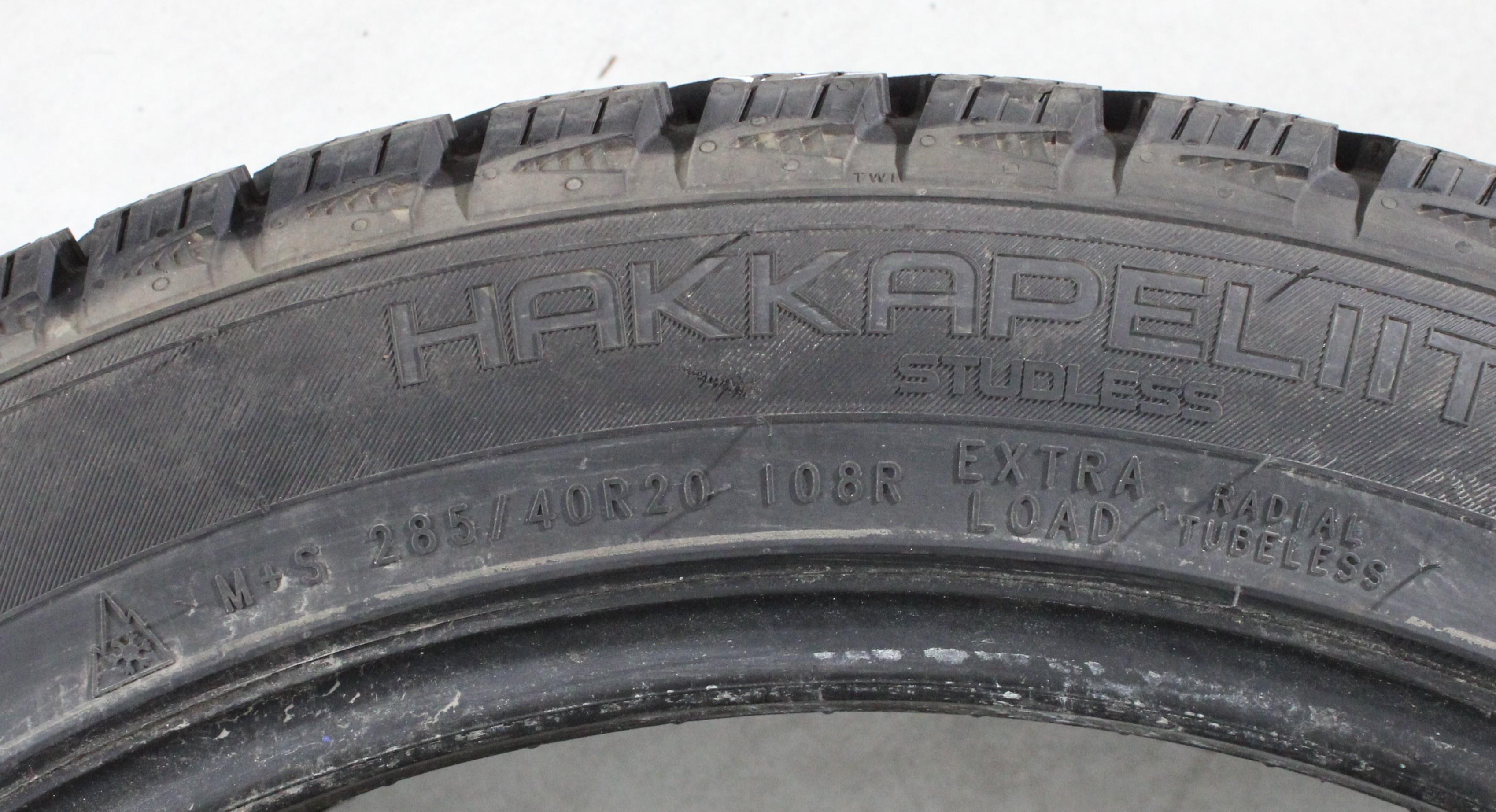 2 x 285/40R20 108R Winterreifen Nokian Hakkapeliitta R3 Volles Profil 2019 XL