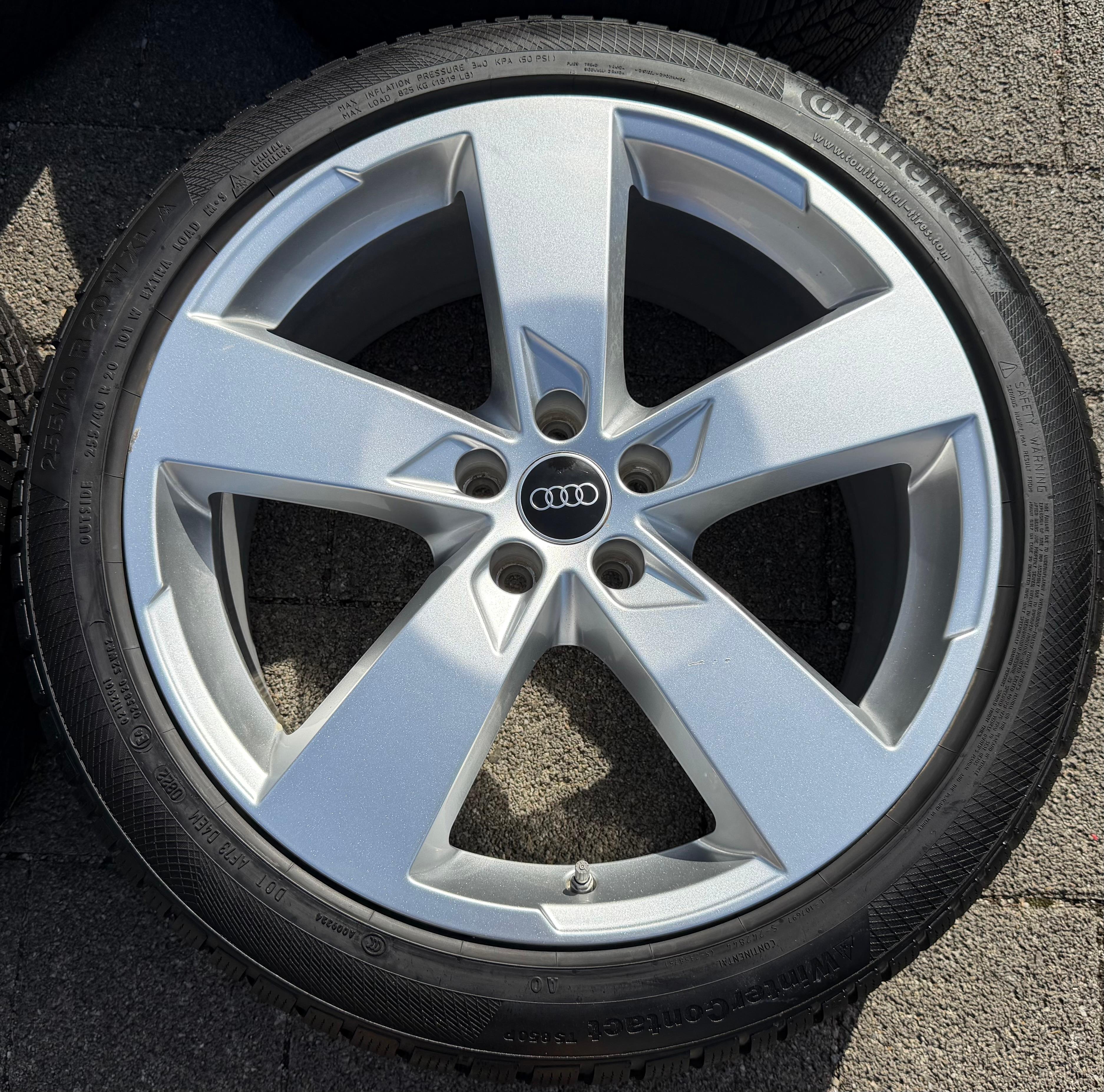 4 Original 20" Alu Winterräder Audi A6 S6 C8 F2 4K0601025K 2022 255/40R20 101W Continental