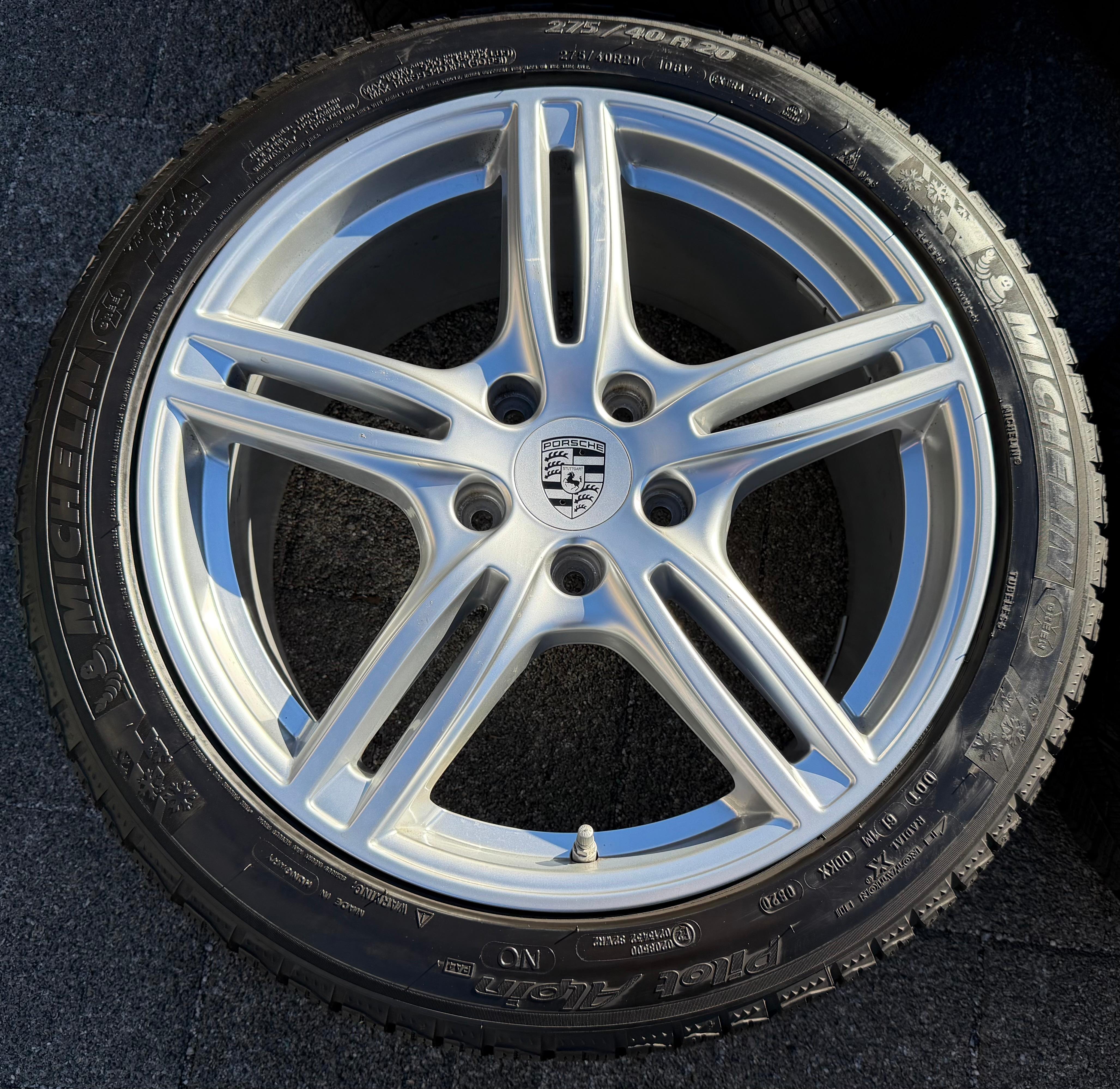 4 ruedas de invierno de aleación originales de 20" para Porsche Panamera 971 971698025B 971698025C Michelin RDKS