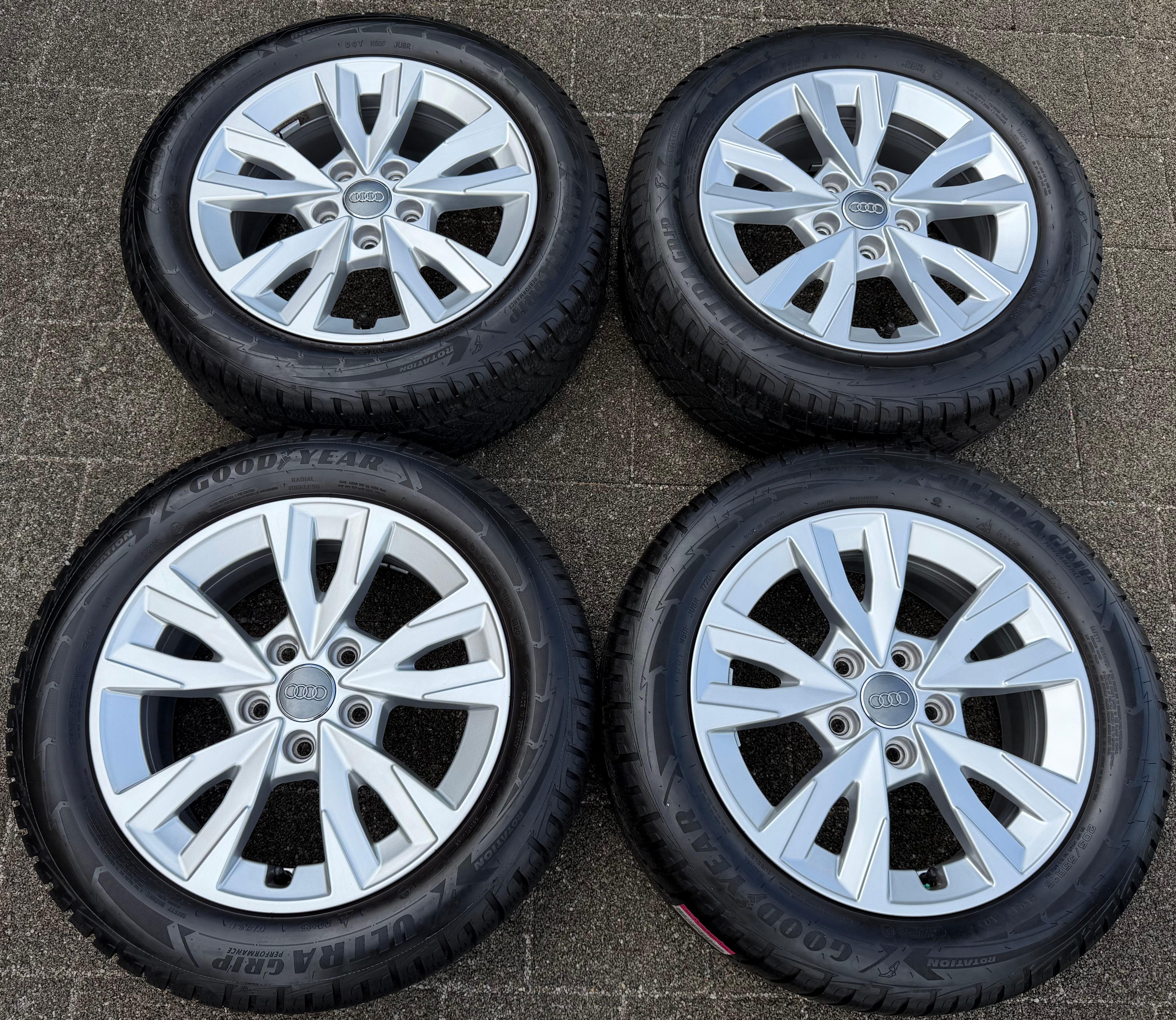 4 Original Alu Winterräder Audi A3 8Y 8Y0071496 205/55R16 91H Goodyear