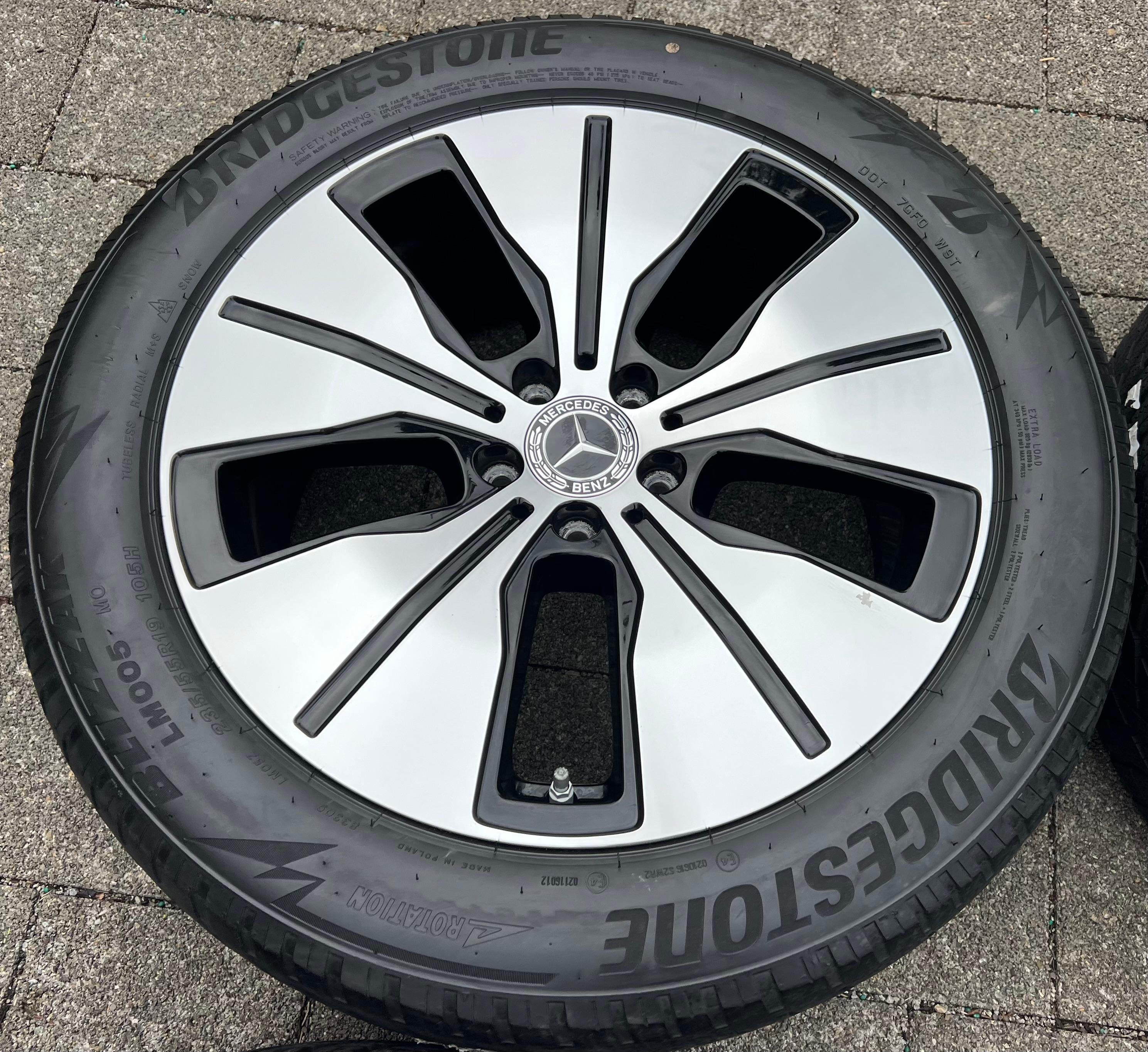 4 CERCHI IN LEGA ORIGINALI DA 19" MERCEDES BENZ EQC 293 A2934010100 RDKS 7,5x19 ET34