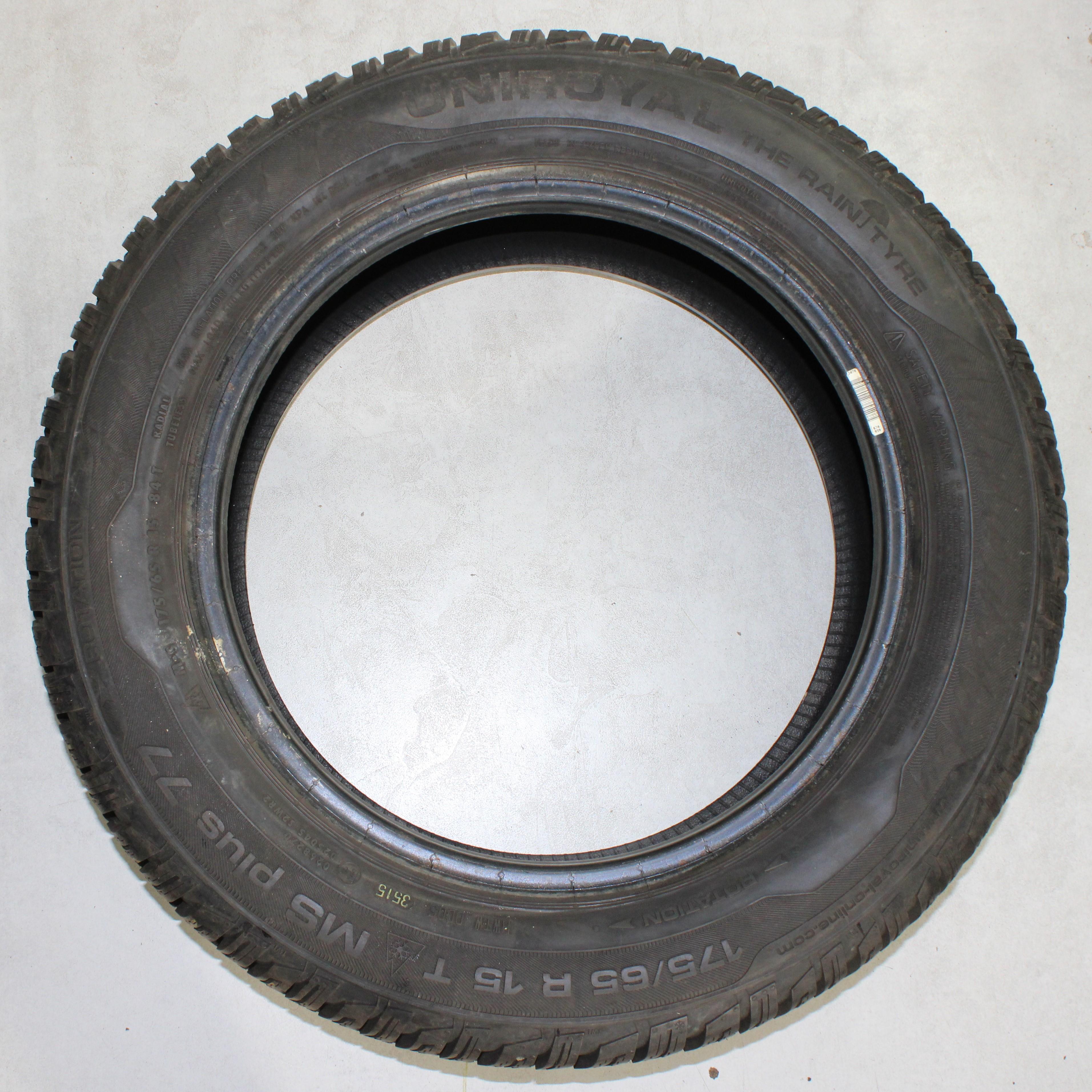 4 x 175/65R15 84T Winterreifen Uniroyal MS Plus 77 2x7mm/2x7,5-8mm 2015