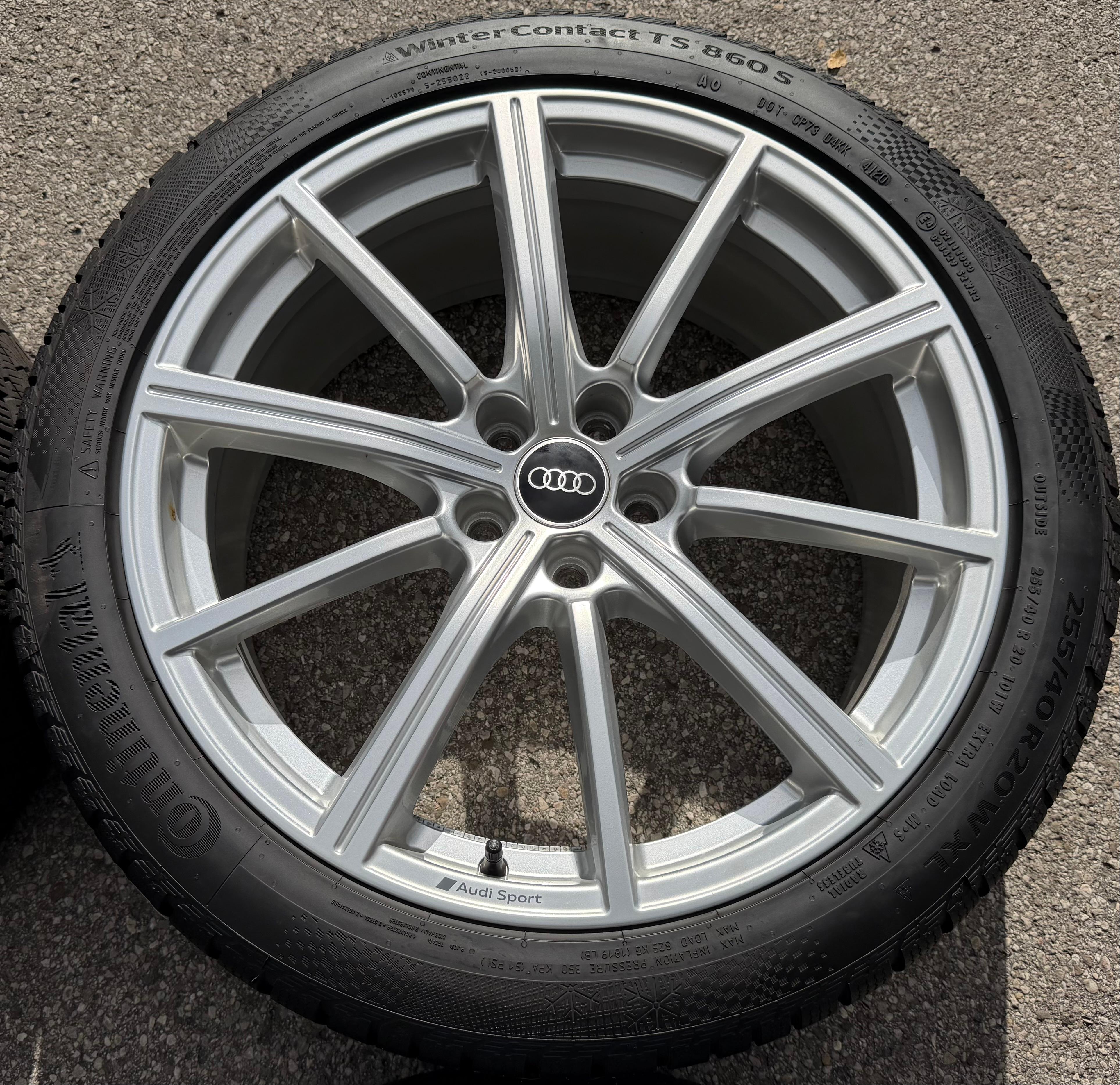 4 RUEDAS DE ALEACIÓN ORIGINALES DE INVIERNO DE 20" PARA AUDI Q3 F3 RSQ3 83A601025S 255/40R20 101W CONTINENTAL