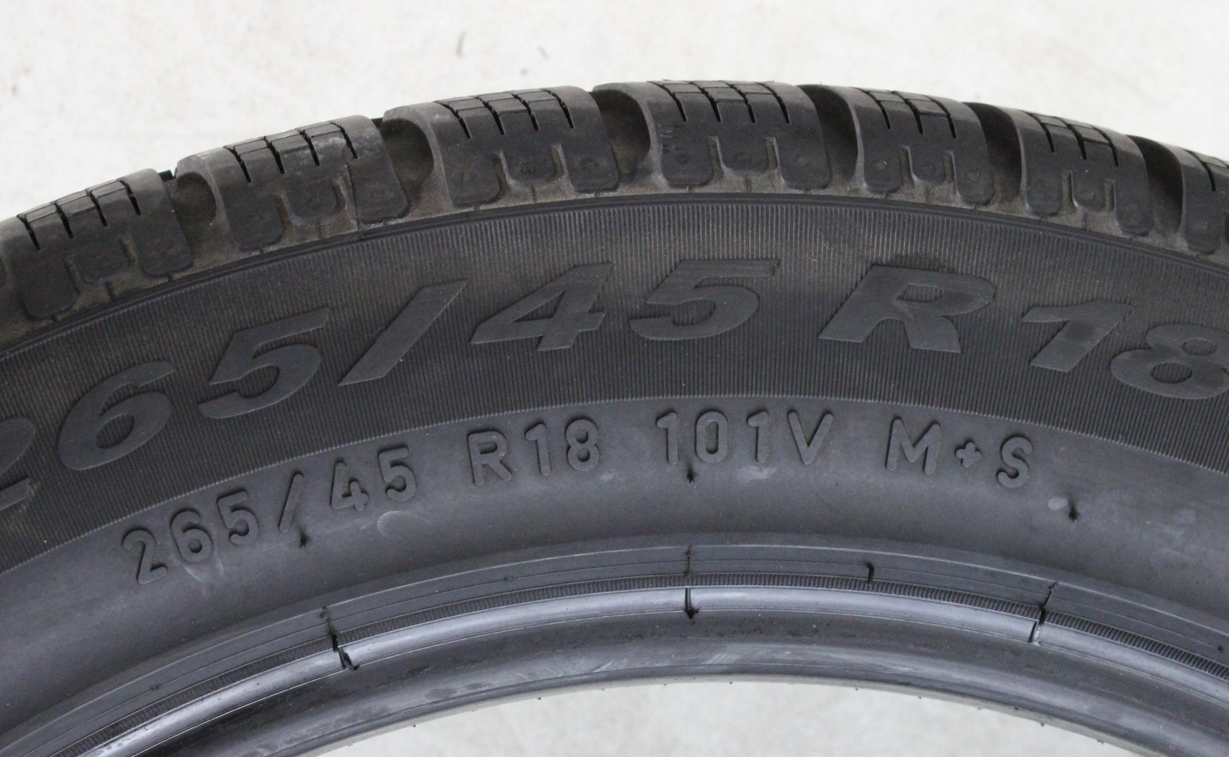 2 x 265/45R18 101V Winterreifen Pirelli Sottozero Winter 240 Serie 2 N0 6,5-7mm 2013