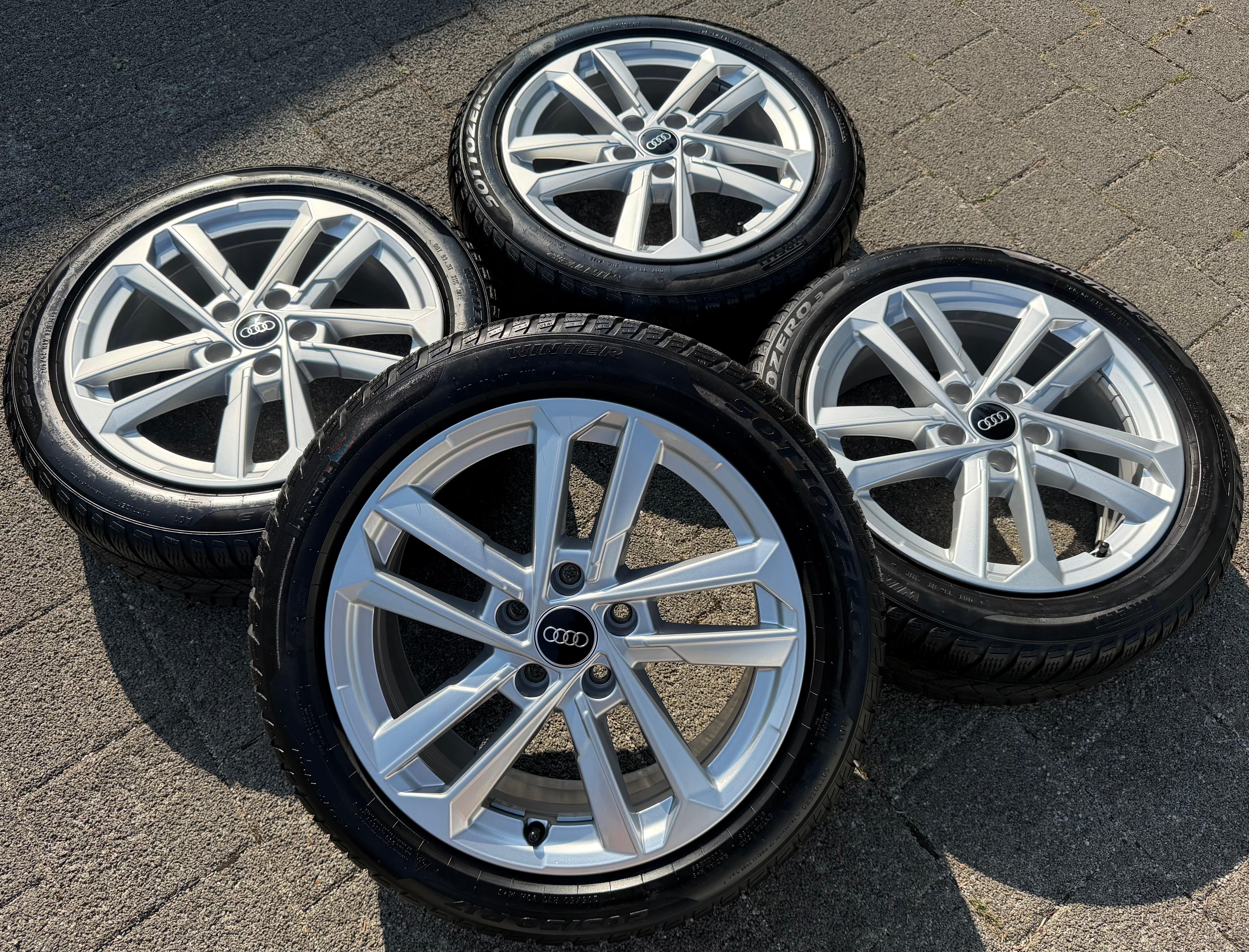 4 llantas de aluminio originales de invierno de 17" para Audi A3 S3 8Y 8Y0601025L 205/50R17 93H Pirelli