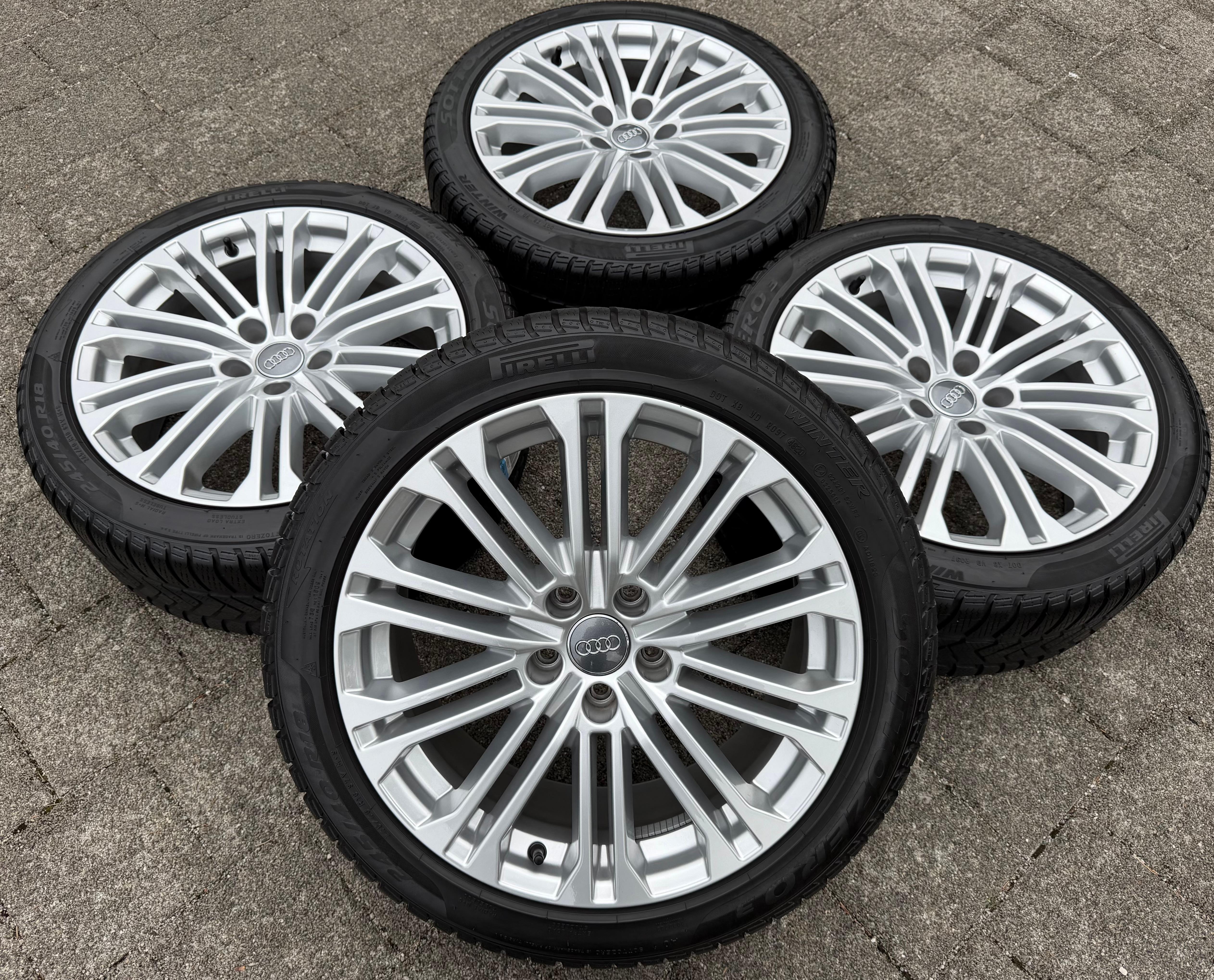 4 Original 18" Alu Winterräder Audi A5 8W F5 245/40R18 97V 8W0601025EE Pirelli
