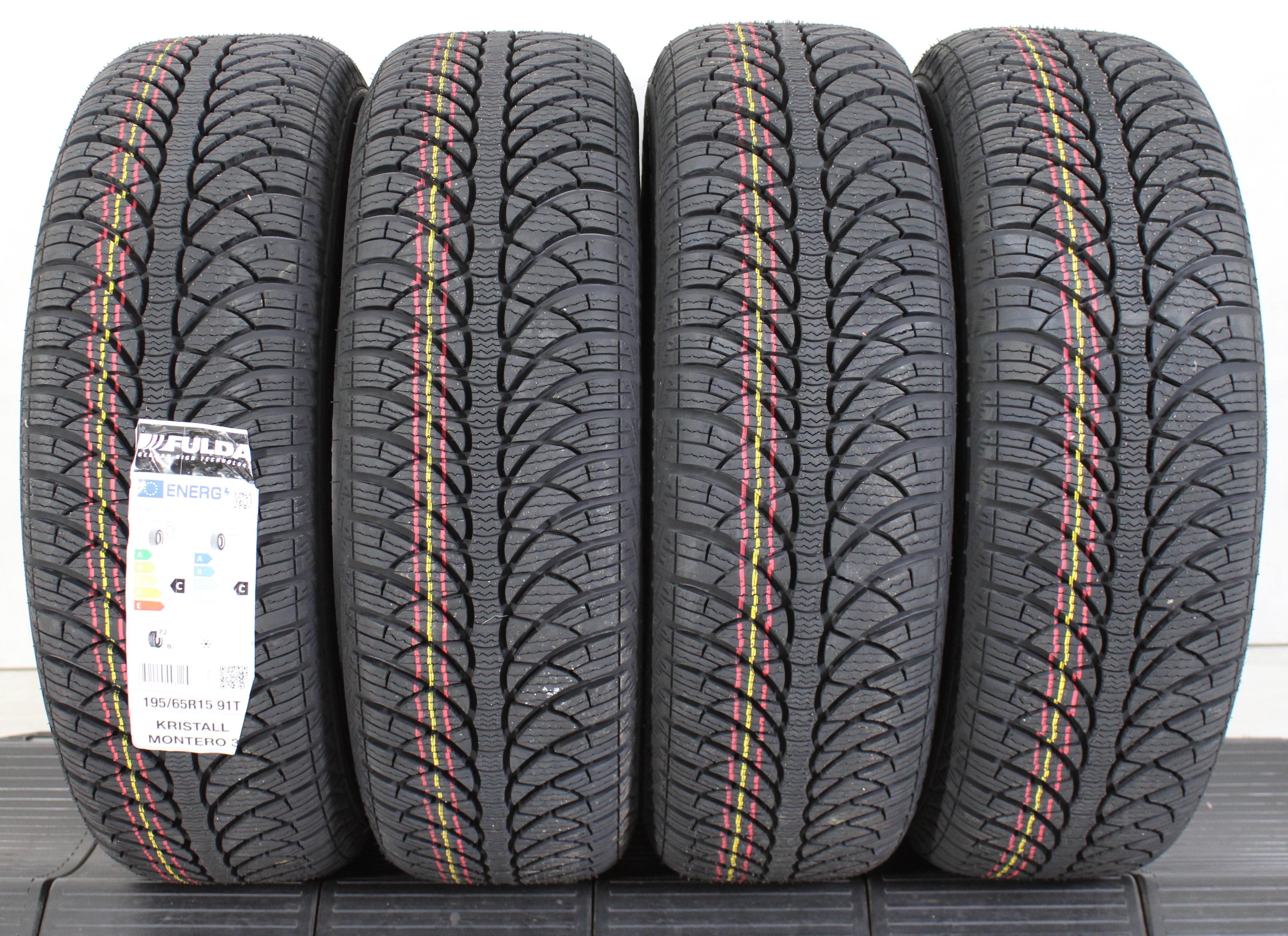 4 x 195/65R15 91T Winterreifen Fulda Kristall Montero 3 2023