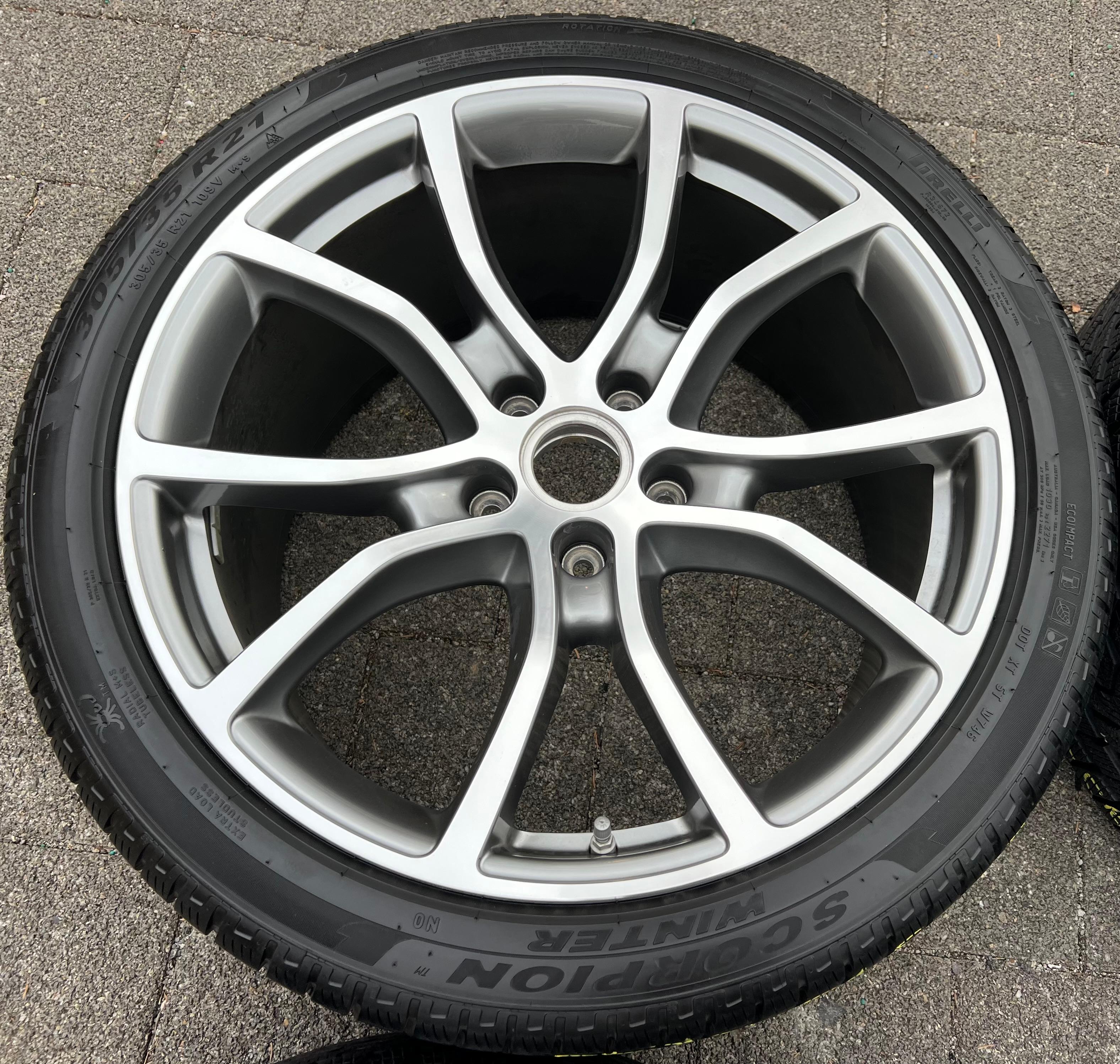 4 ORIGINAL 21" ALU WINTERRÄDER PORSCHE CAYENNE COUPE E3 9Y CONTINENTAL TOP