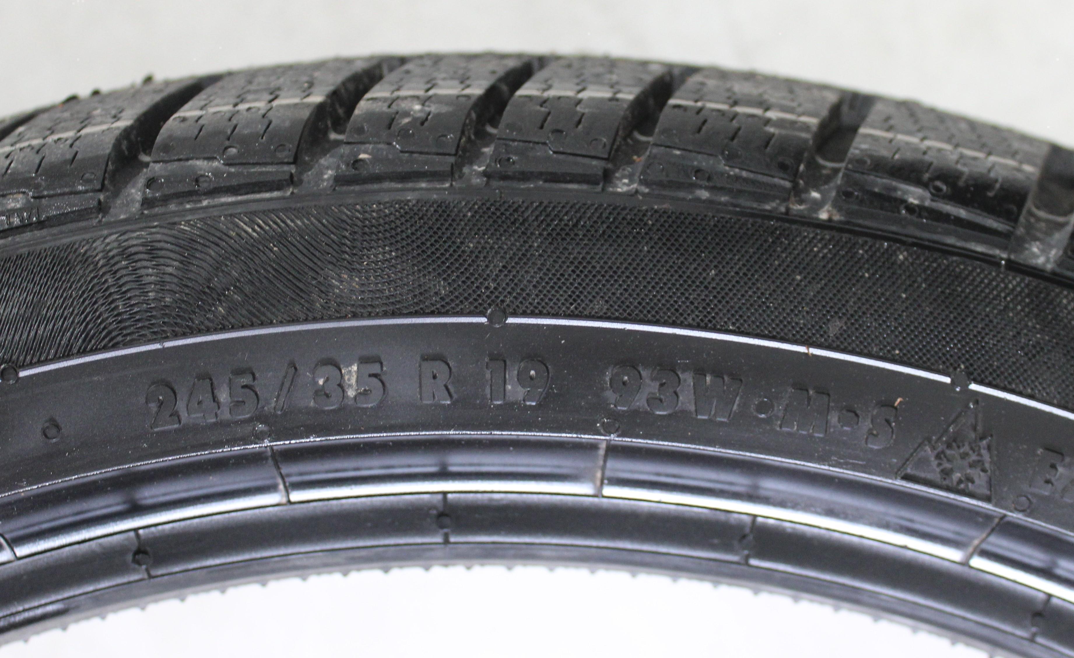4 x 245/35R19 93W Winterreifen Continental Winter Contact TS830P R02 Volles Profil 2018 ✅