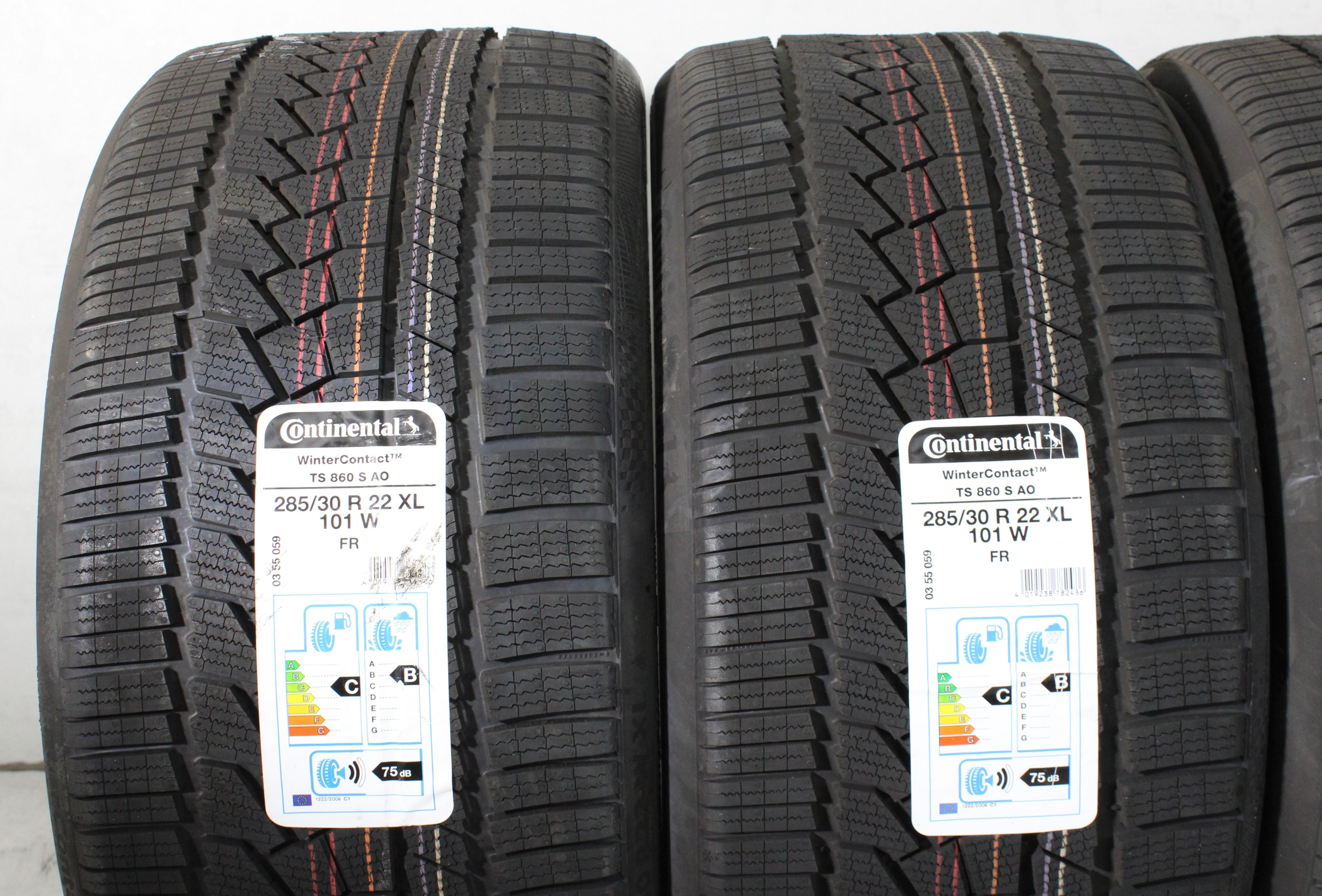 4 x 285/30R22 101W Neumáticos de invierno Continental Winter Contact TS860S AO con dibujo completo 2019 NUEVOS