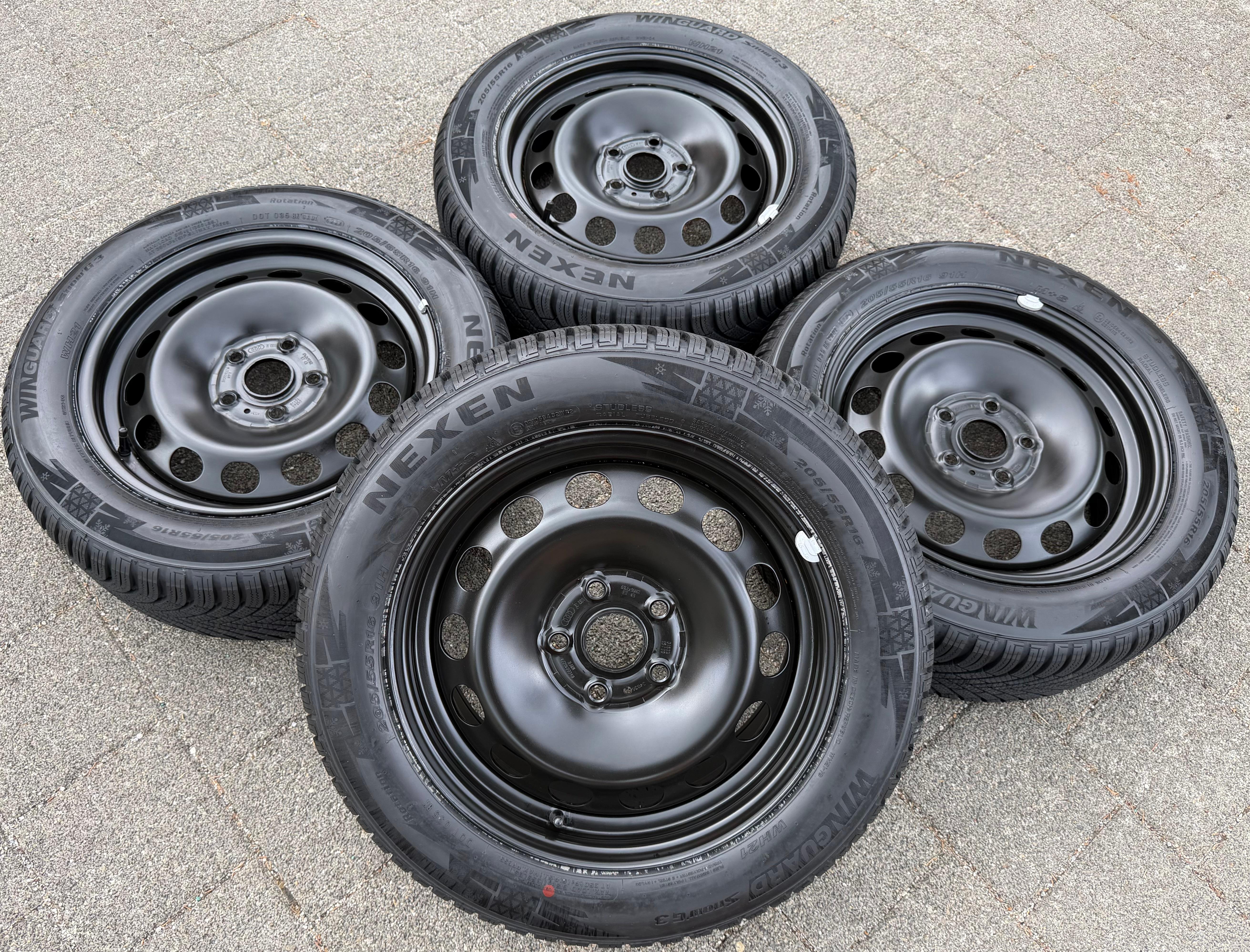 4 Winterräder Audi A3 8V Sportback Cabrio  205/55R16 91H Nexen 8V0601027A NEU