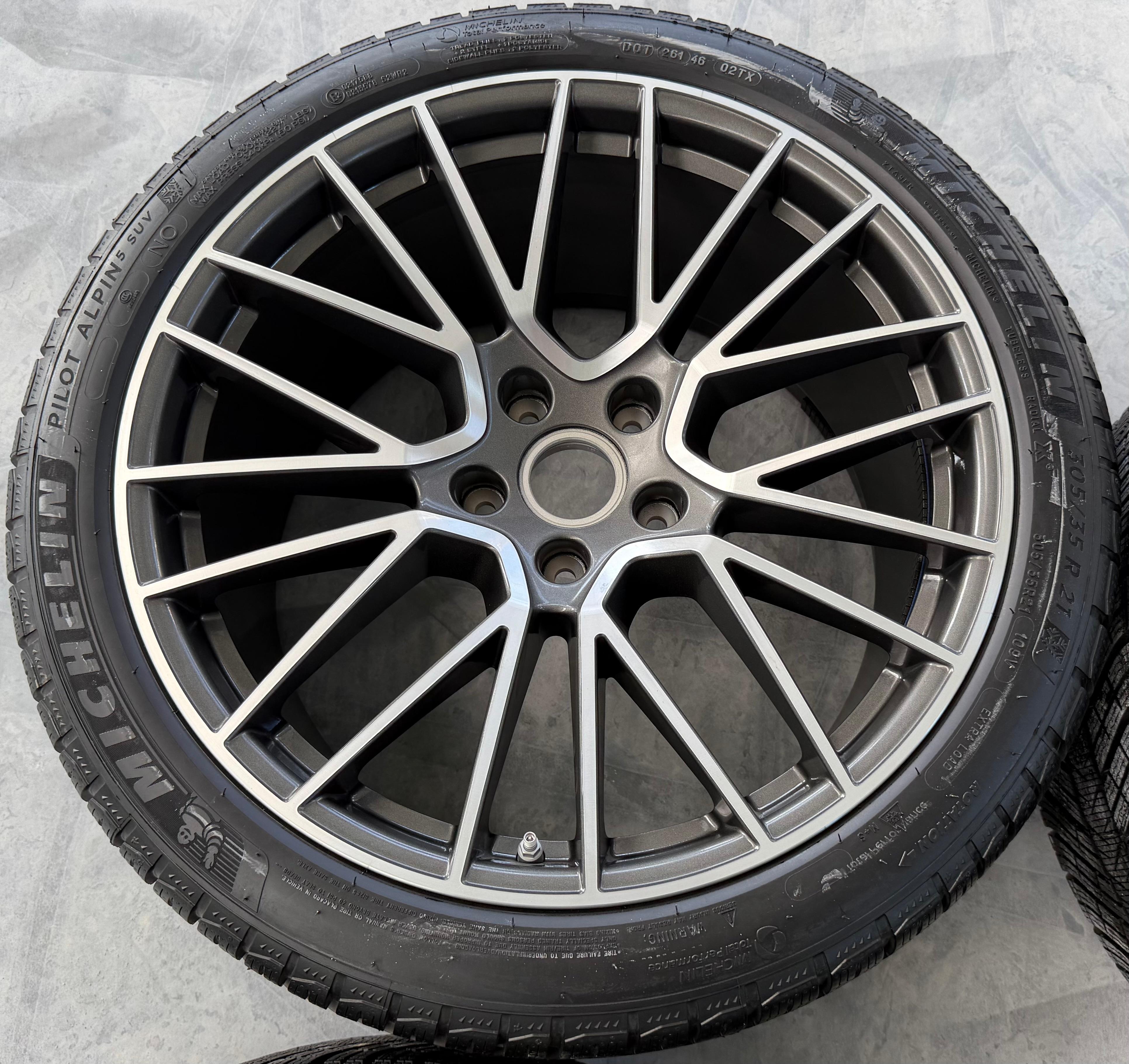 4 Original 21" Alu Winterräder Porsche Cayenne 9YA Michelin RDKS 9Y0601025BF 9Y3601025AC