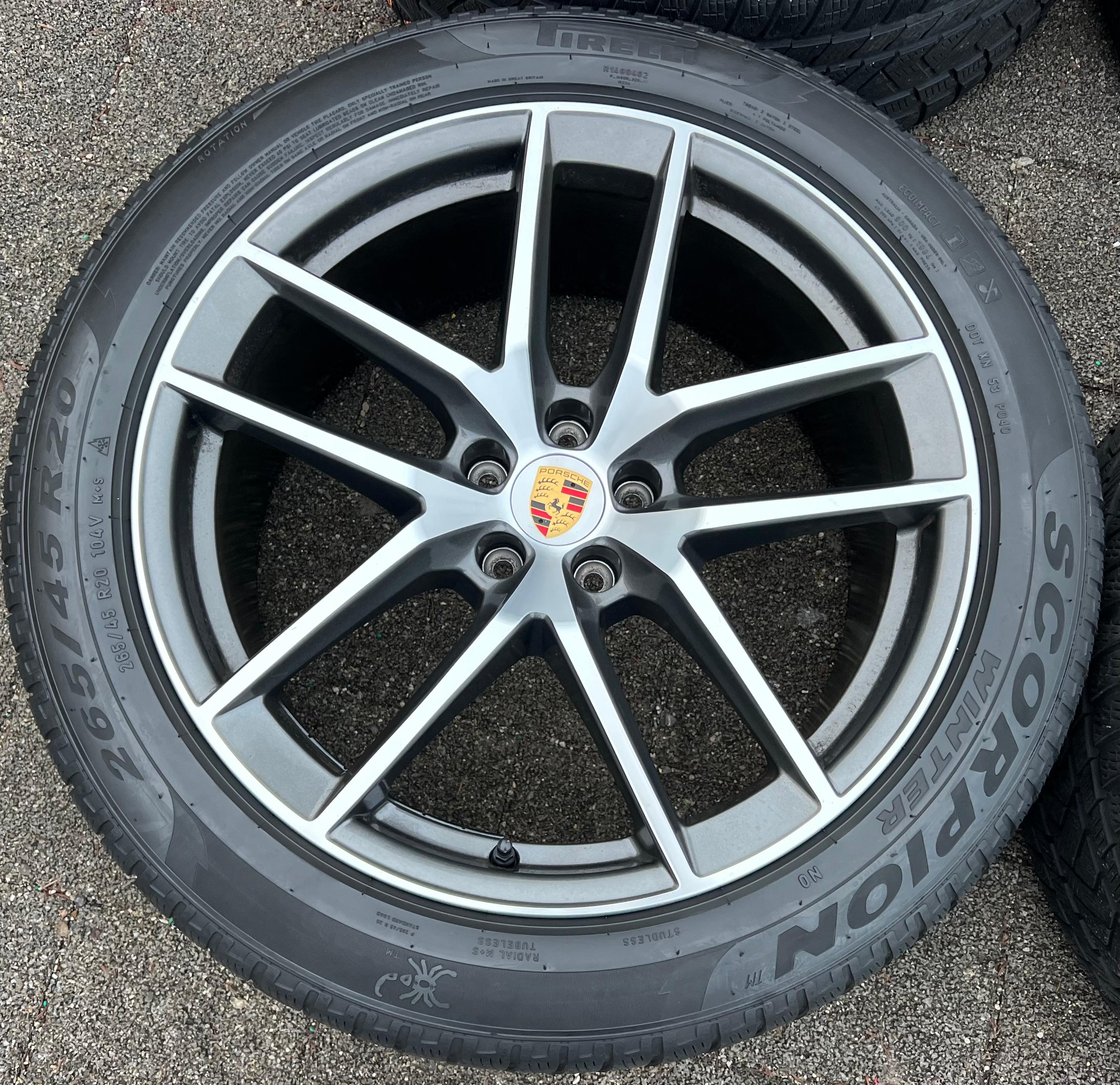 4 ORIGINAL 20" ALU WINTERRÄDER PORSCHE MACAN 265/45R20 104V 295/40R20 106V RDKS