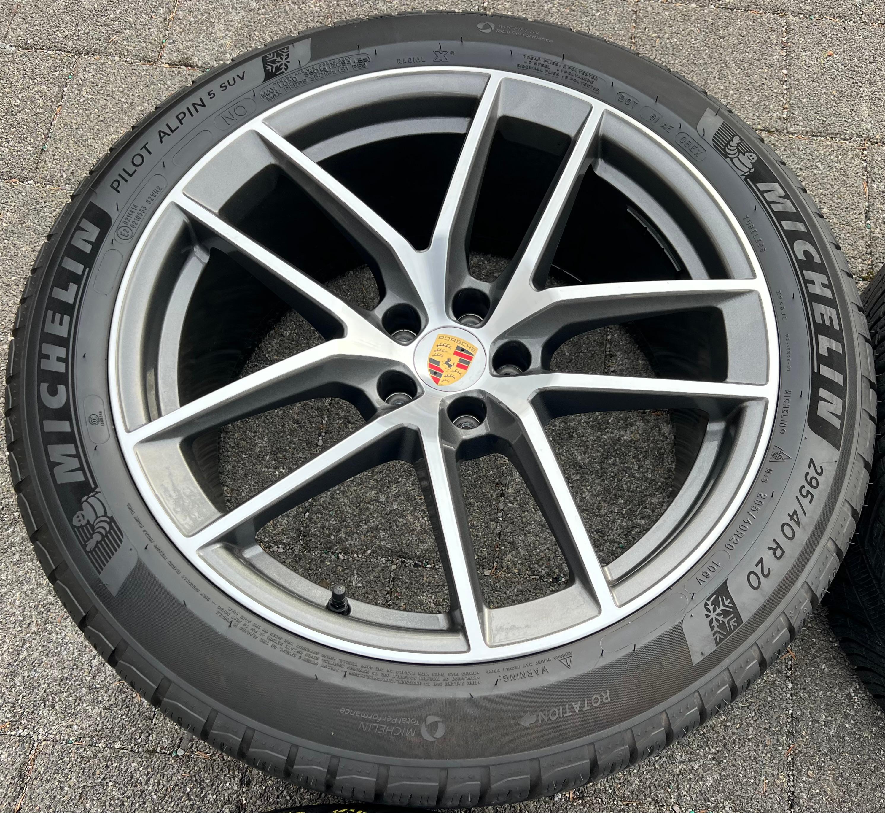 4 ORIGINAL 20" ALU WINTERRÄDER PORSCHE MACAN 265/45R20 104V 295/40R20 106V RDKS