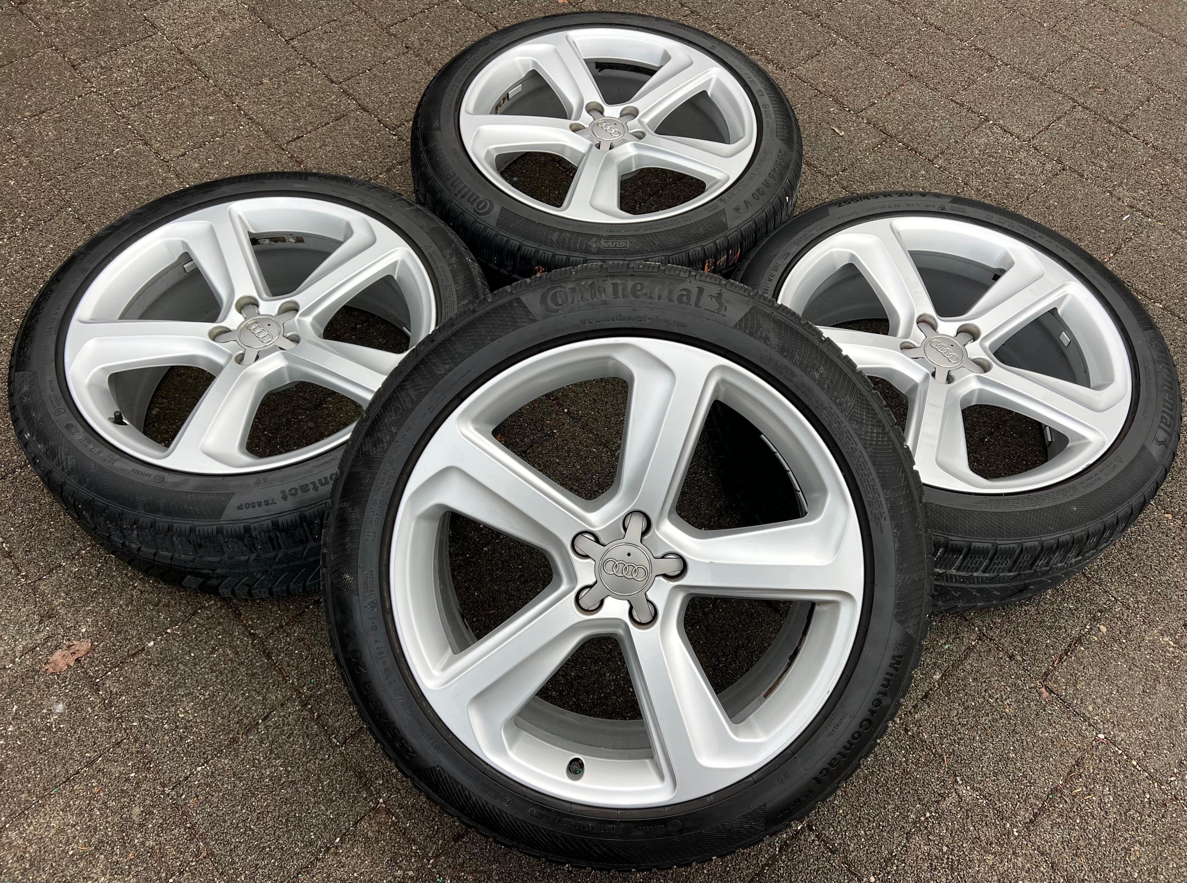 4 CERCHI IN LEGA ORIGINALI DA 20" CON PNEUMATICI INVERNALI AUDI Q5 SQ5 8R 255/45R20 101V 8R0601025CJ