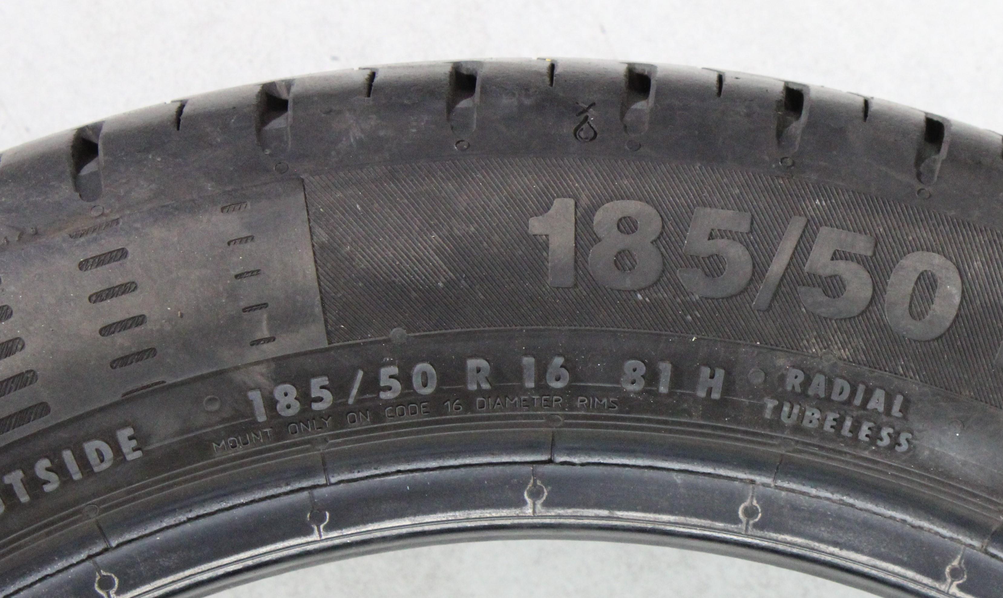 1 x 185/50R16 81H Sommerreifen Continental Eco Contact 5 6-6,5mm 2017