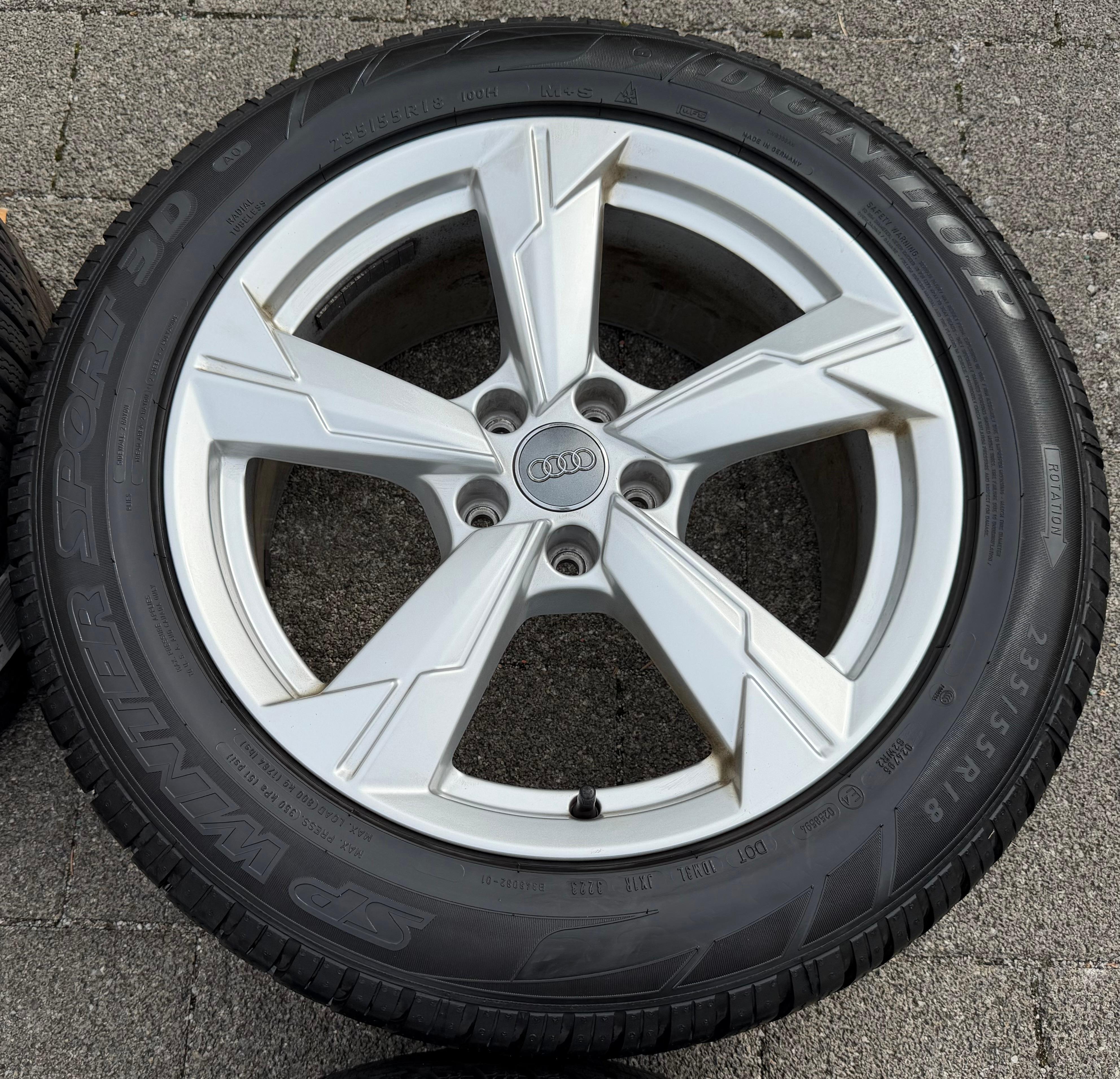 4 Original 18" Alu Winterräder Audi A6 Allroad 4K C8 4K0601025D 235/55R18 100H Dunlop