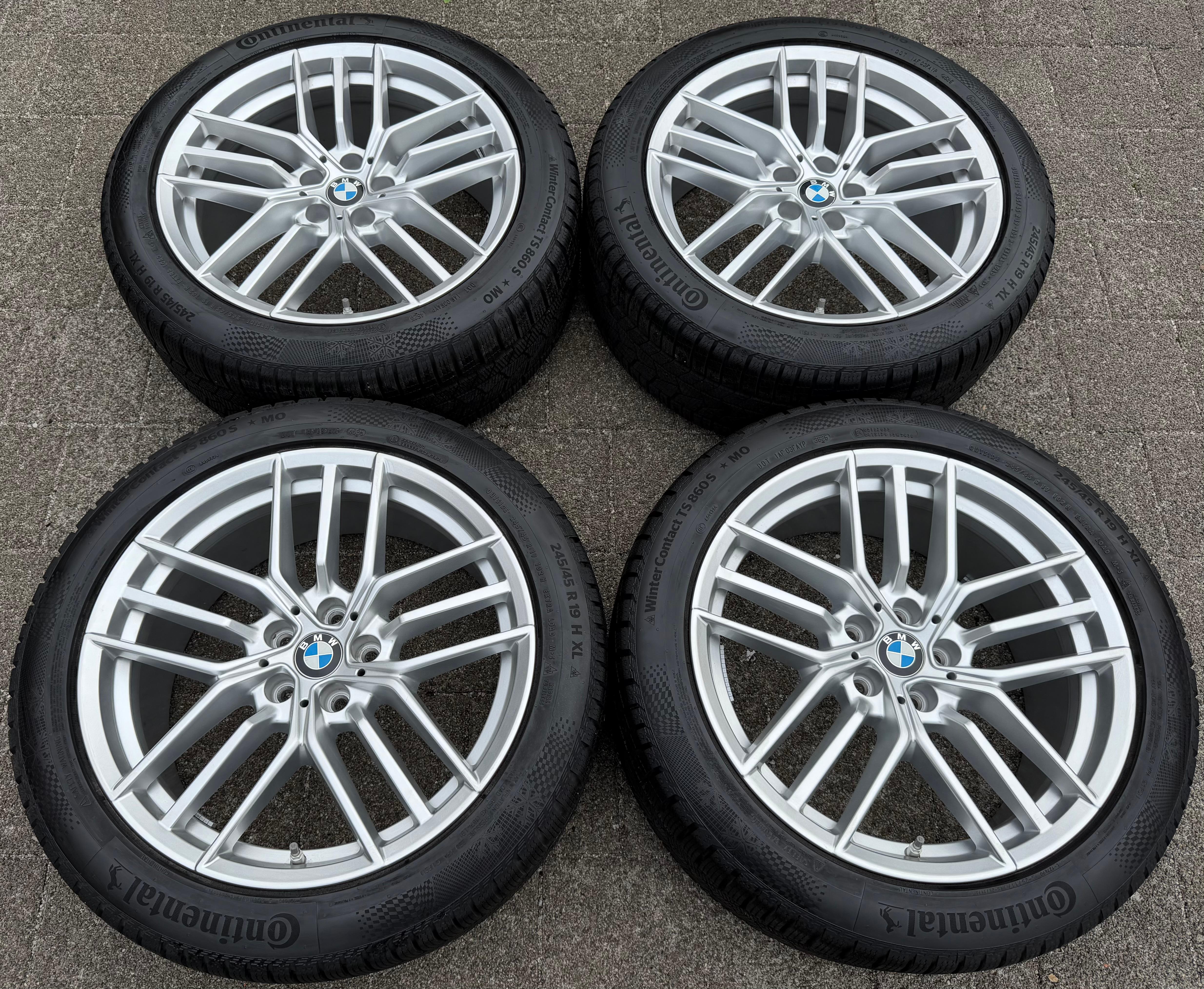 4 LLANTAS DE ALEACIÓN ORIGINALES DE 19" PARA INVIERNO BMW SERIE 5 i5 G60 G61 STYLING 933 CONTI 2025
