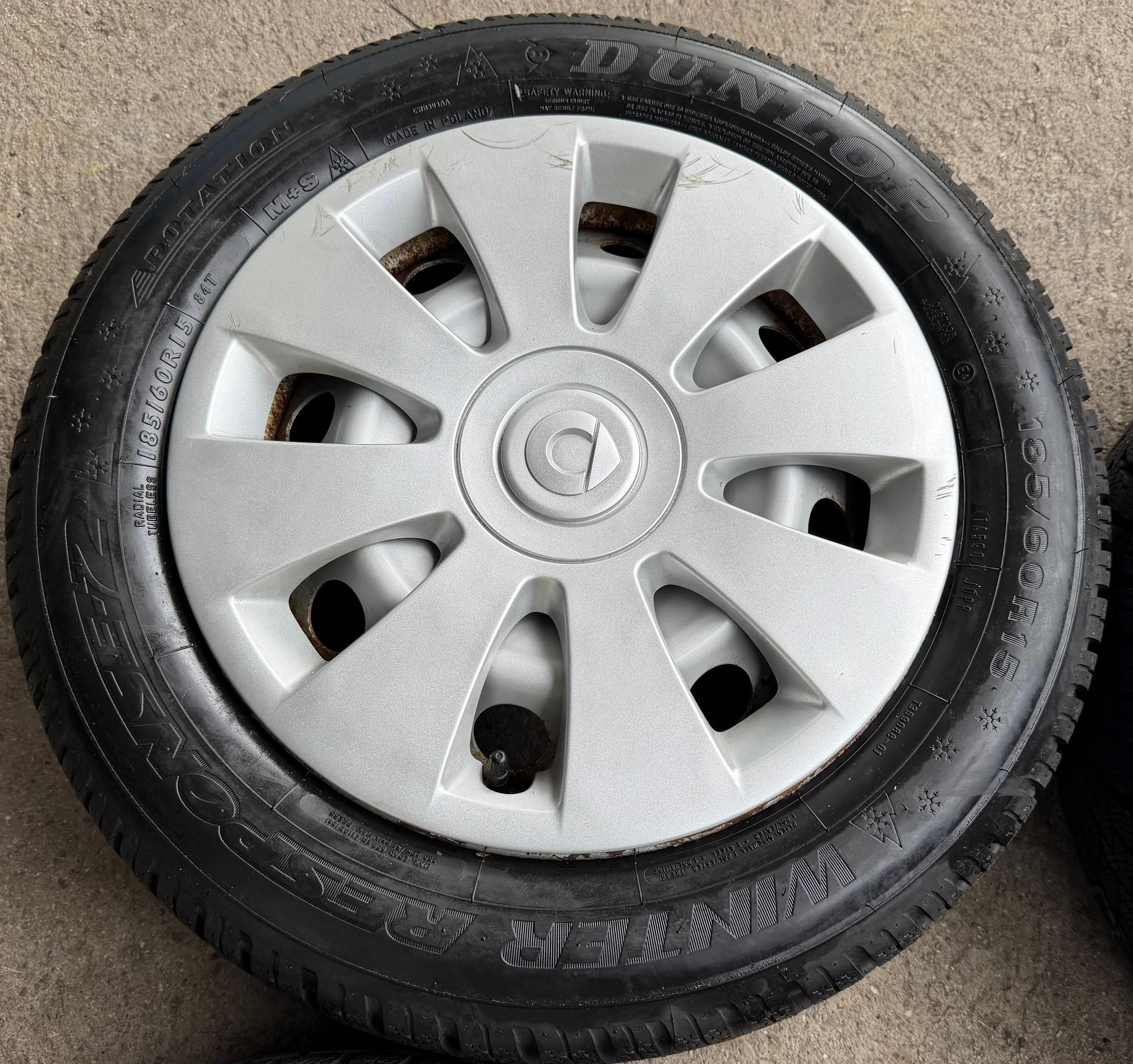 4 Original Winterräder Smart 453 165/65R15 81T 185/60R15 84T Dunlop RDKS