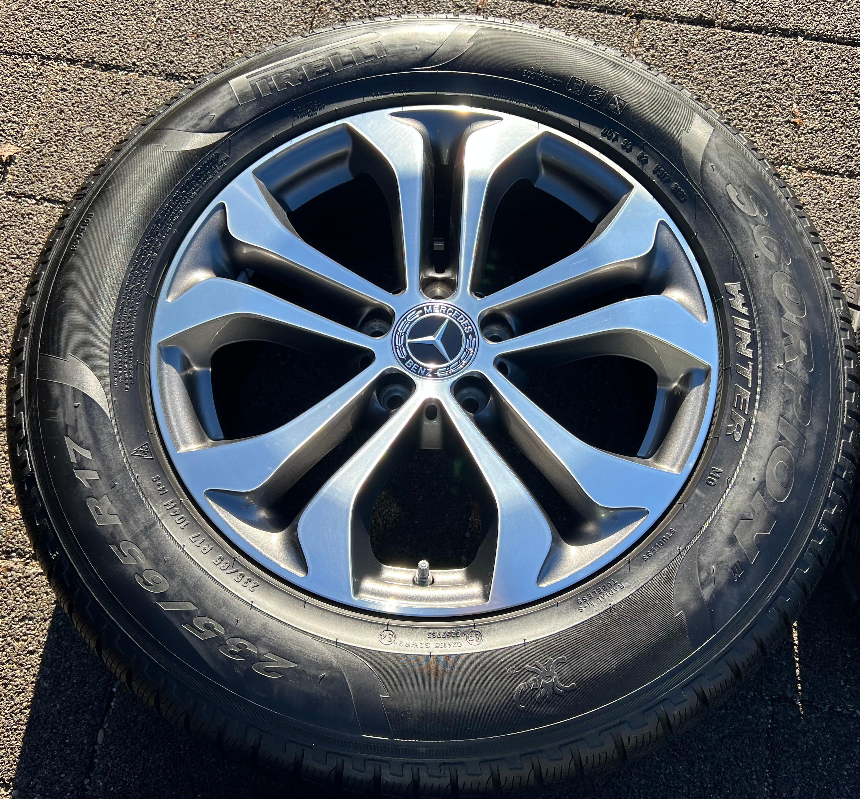 4 ORIGINAL 17" ALU WINTERRÄDER MERCEDES GLC X253 W253 RDKS 235/65R17 104H