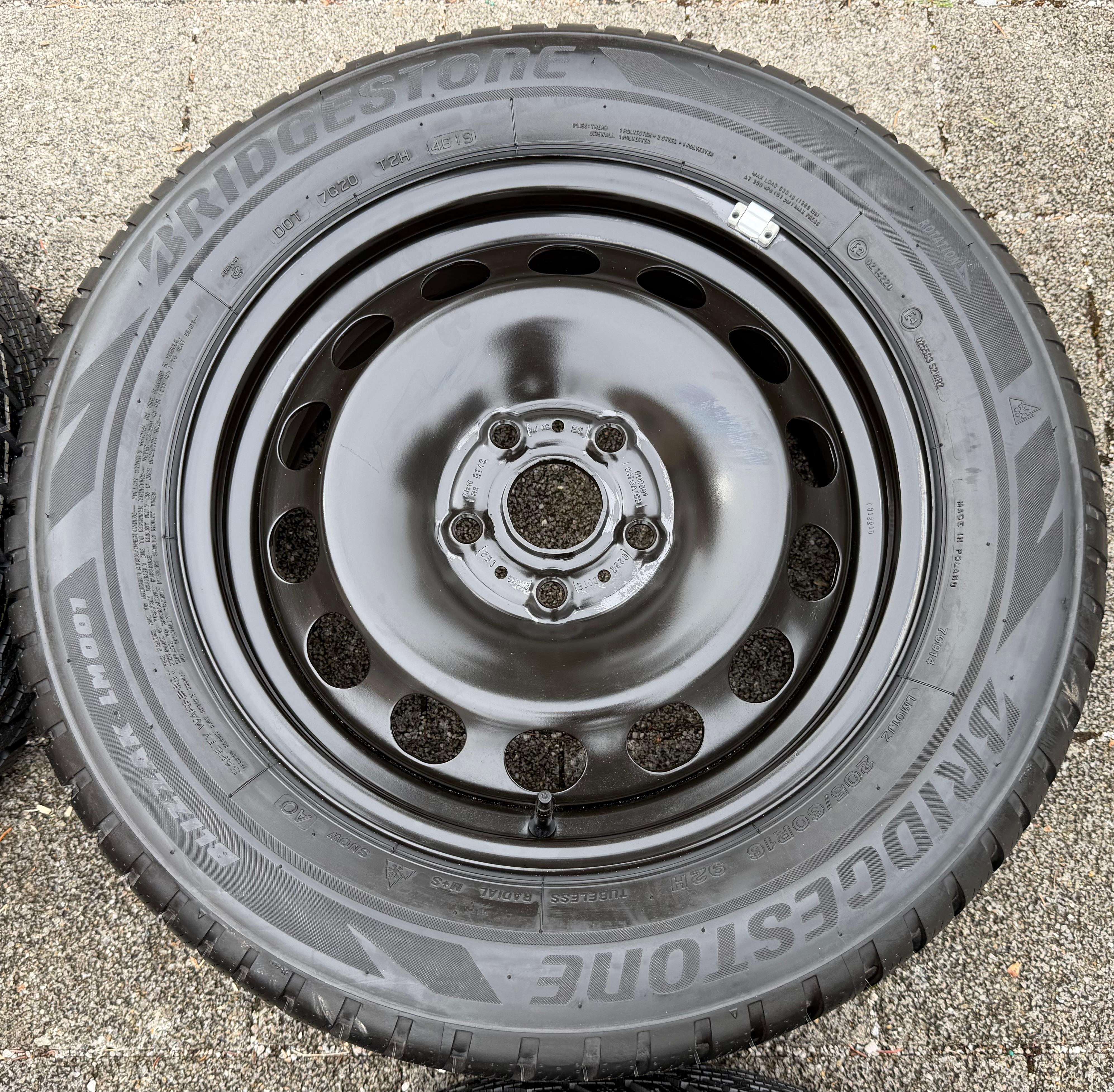 4 Winterräder Audi Q2 GA VW T-Roc Skoda Karoq 205/60R16 92H Bridgestone 5Q0601027AM
