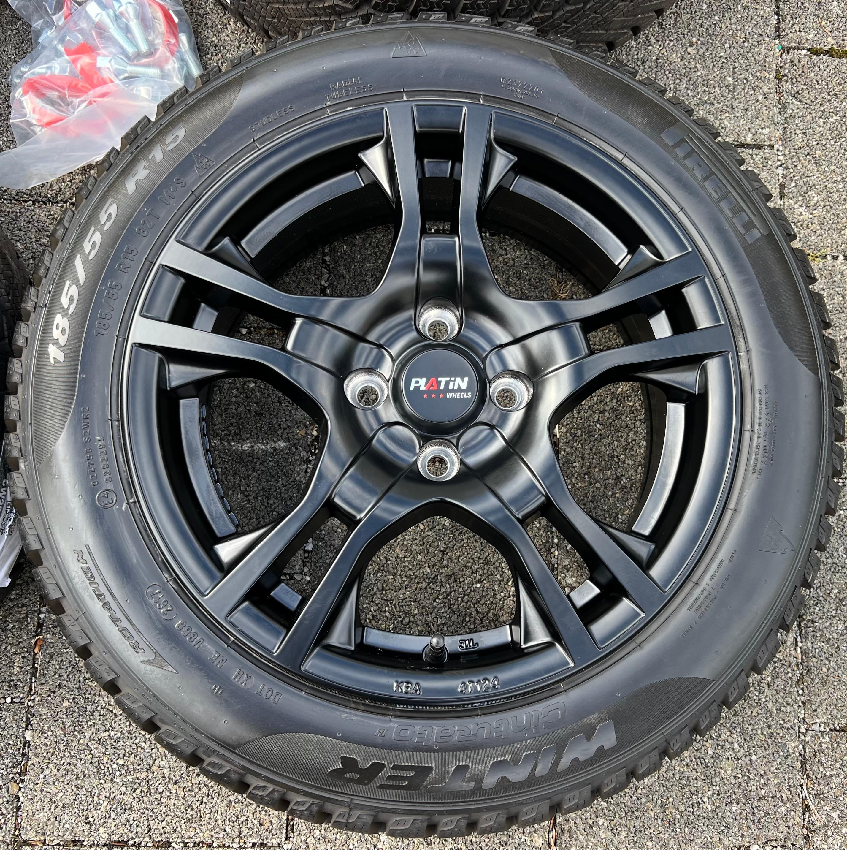 4 llantas de aluminio de invierno para VW UP, UP!, SEAT MII y ŠKODA CITIGO, con neumáticos de invierno 185/55R15 82T, envío gratuito