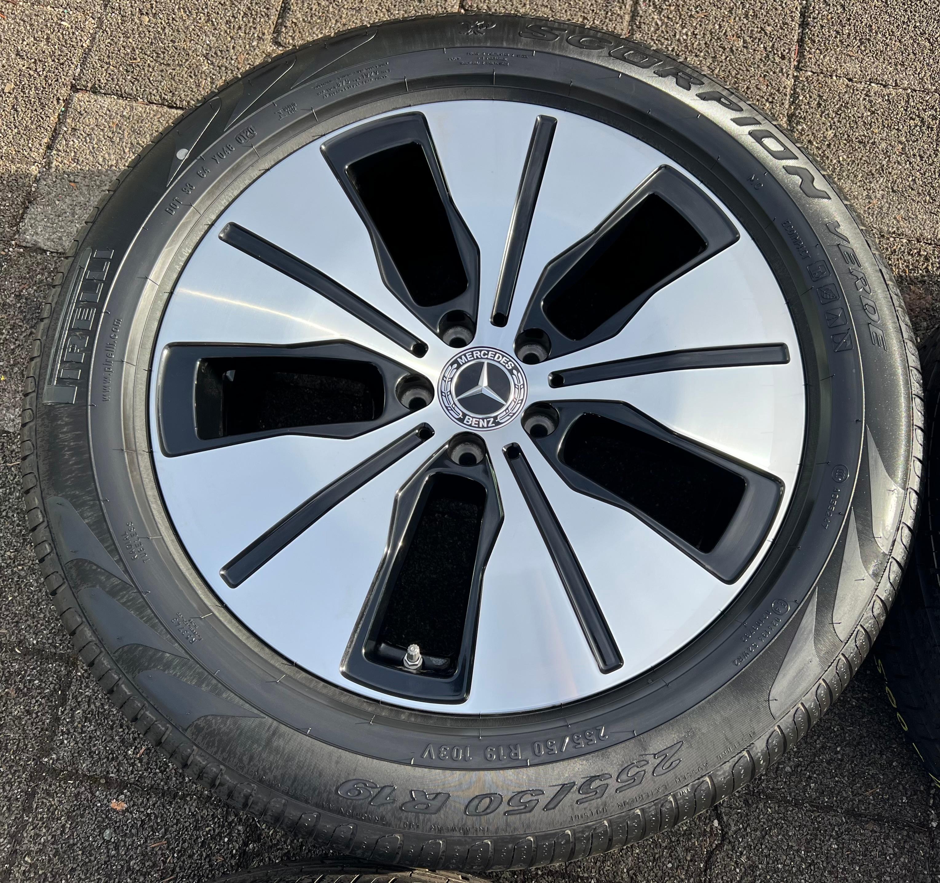 4 ROUES D'ÉTÉ ORIGINALES 19" EN ALUMINIUM MERCEDES EQC N293 235/55R19 101V 255/50R19 103V FRANCO DOMICILE