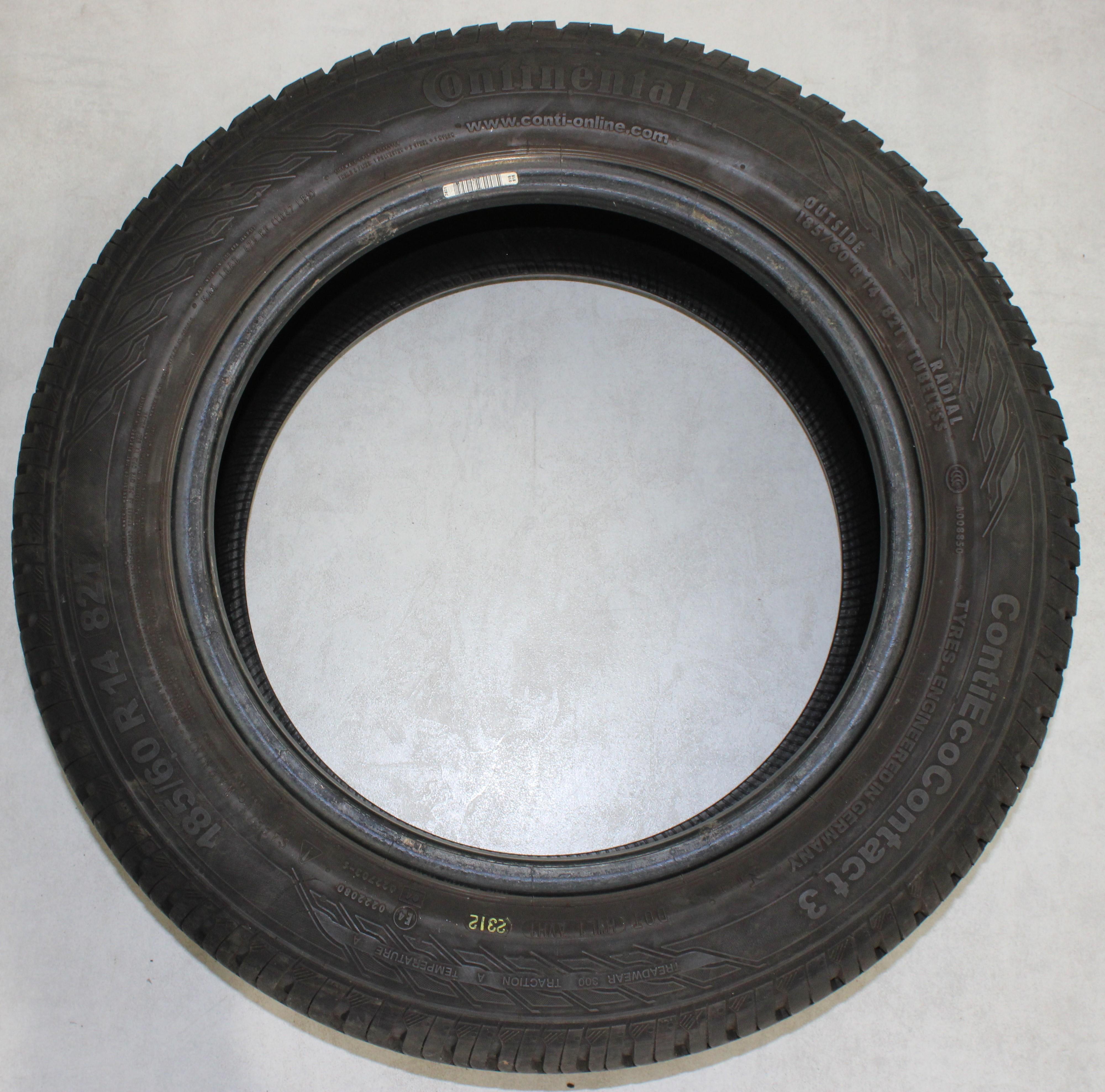 4 x 185/60R14 82T neumáticos de verano Continental Eco Contact 3 6,5-7 mm 2012