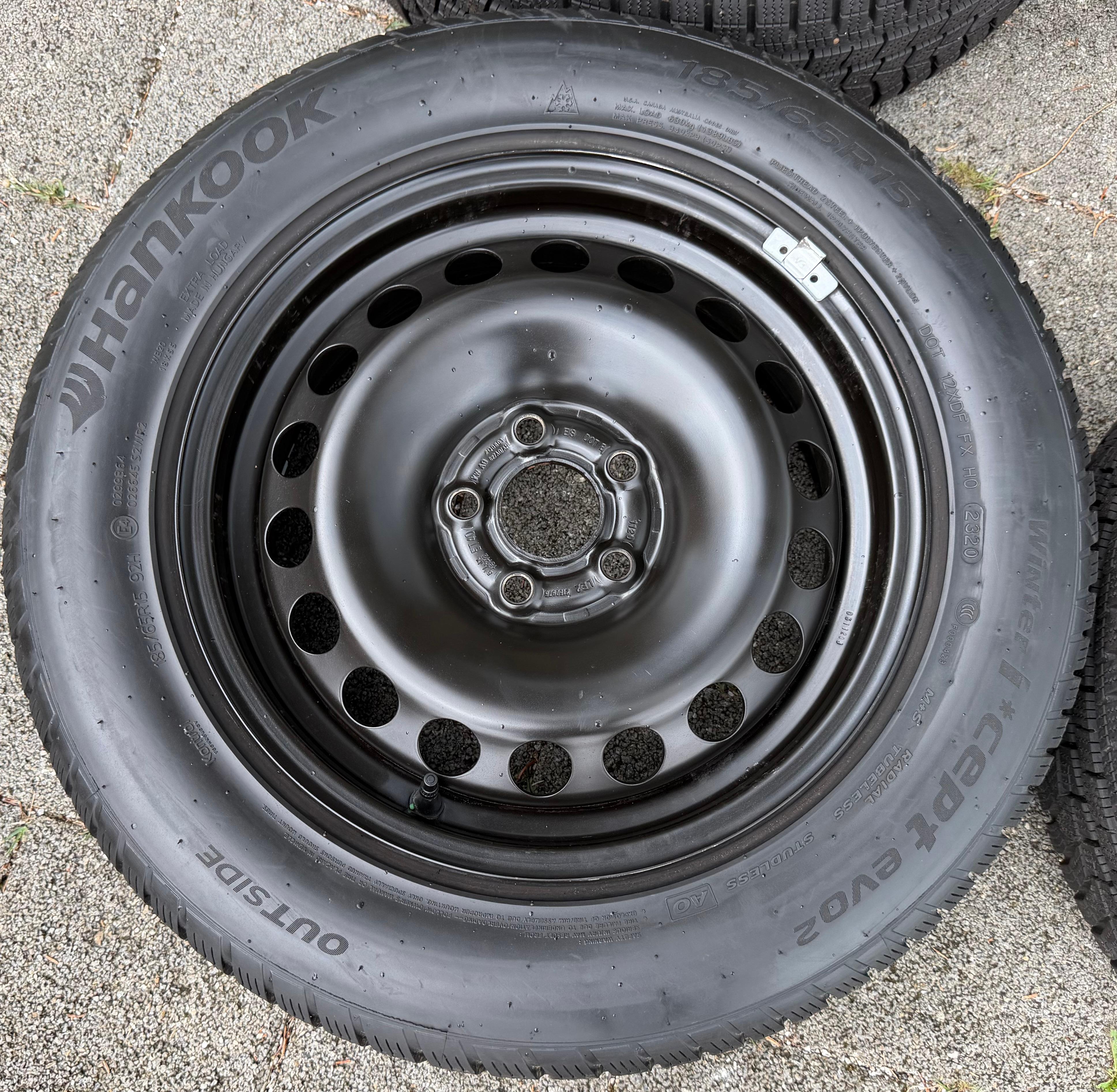 4 RUEDAS DE INVIERNO AUDI A1 CITY CARVER GB SEAT IBIZA ARONA KJ VW POLO AW 2G 185/65R15 92T