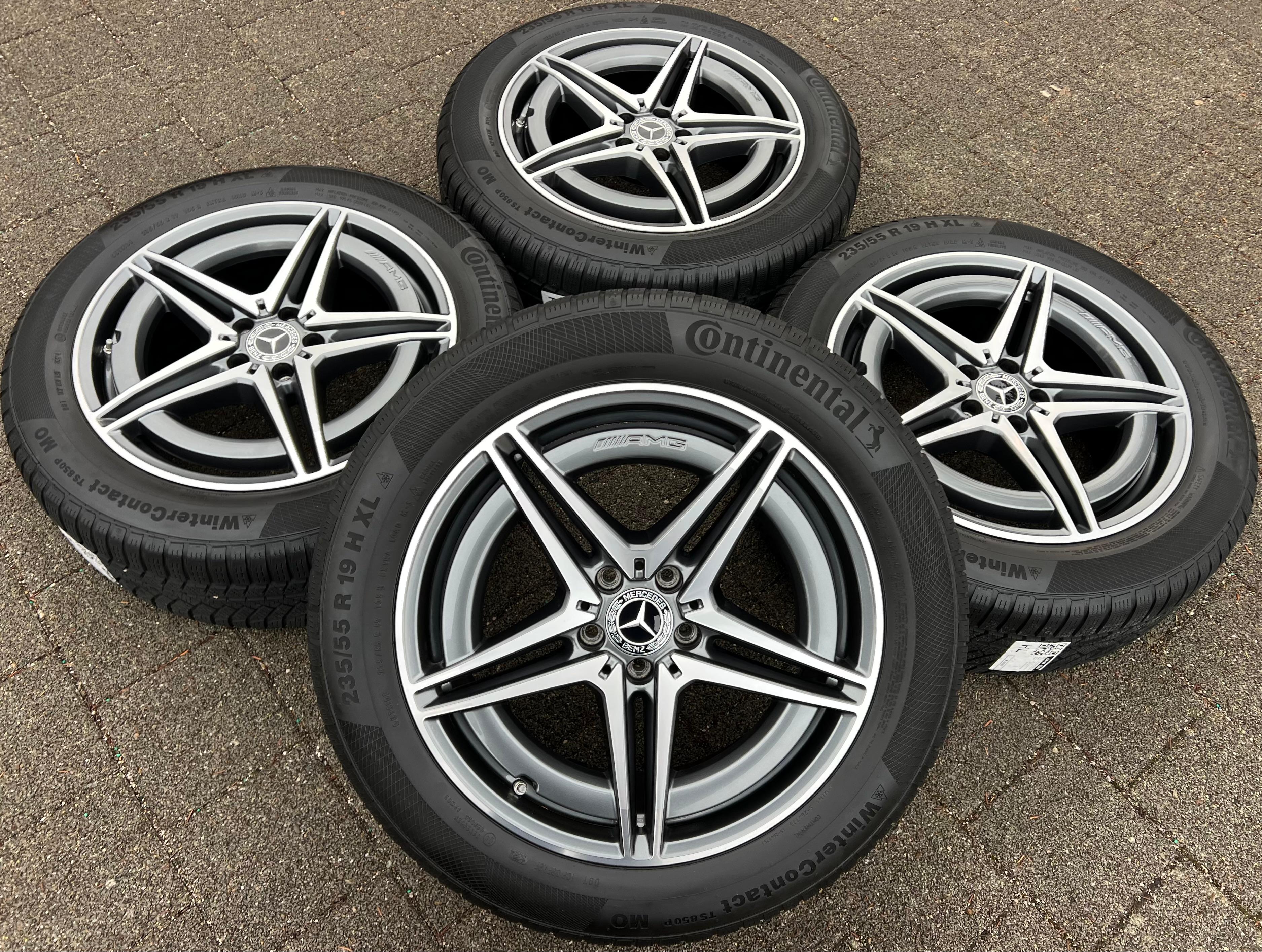 4 ORIGINAL 19" ALU WINTERRÄDER MERCEDES EQC N293 235/55R19 105H A2934010700 AMG RDKS
