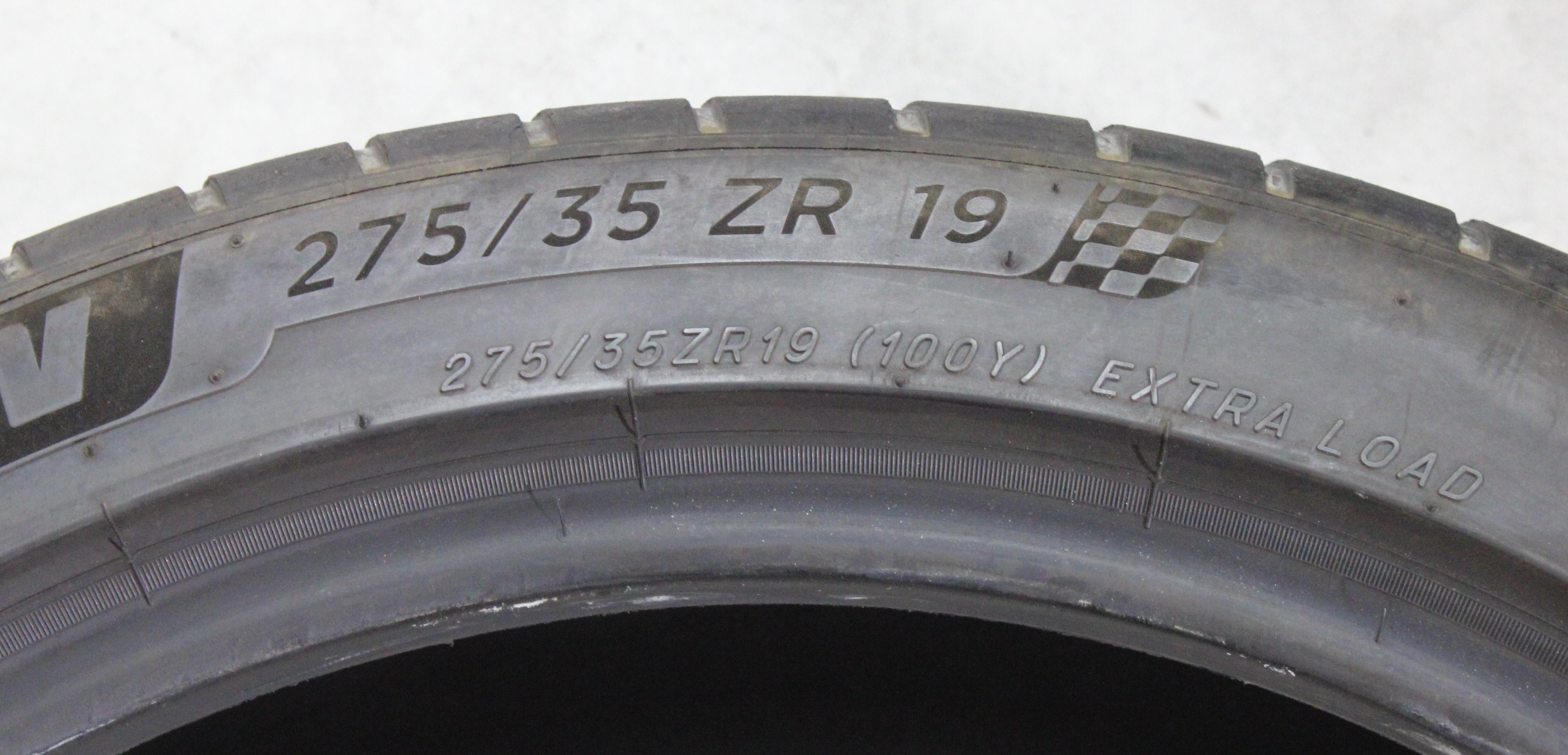2 x 275/35R19 100Y Sommerreifen Michelin Pilot Sport 4S* 4,5-5mm 2023 XL